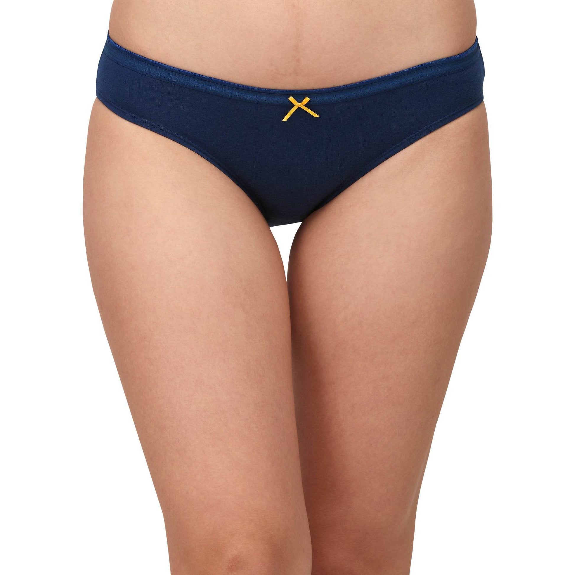 Comfortable Mid-Rise Cotton Stretch Brief Panty - Assorted 3-Pack