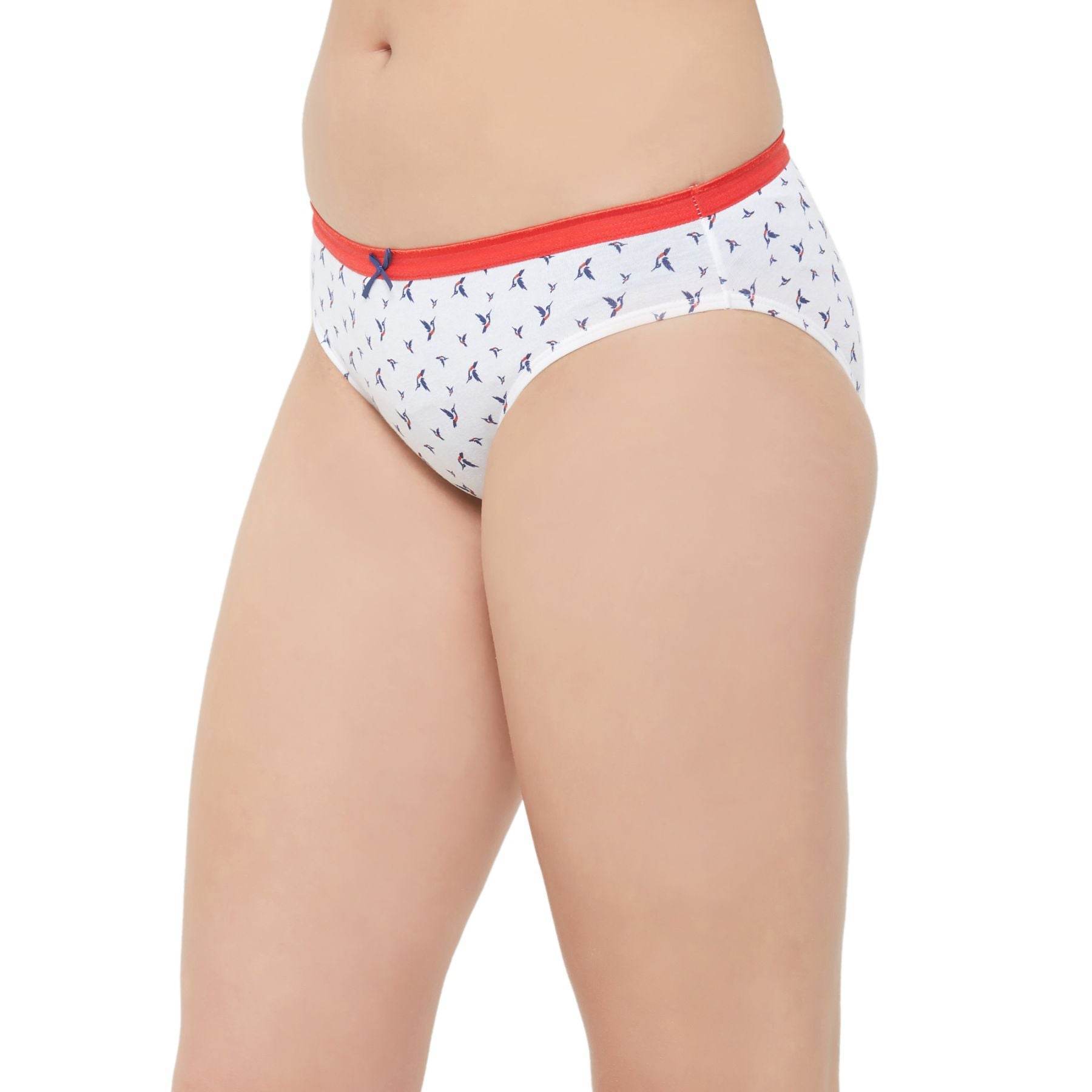 Comfortable Mid Rise Cotton Stretch Brief Panties - Pack of 3