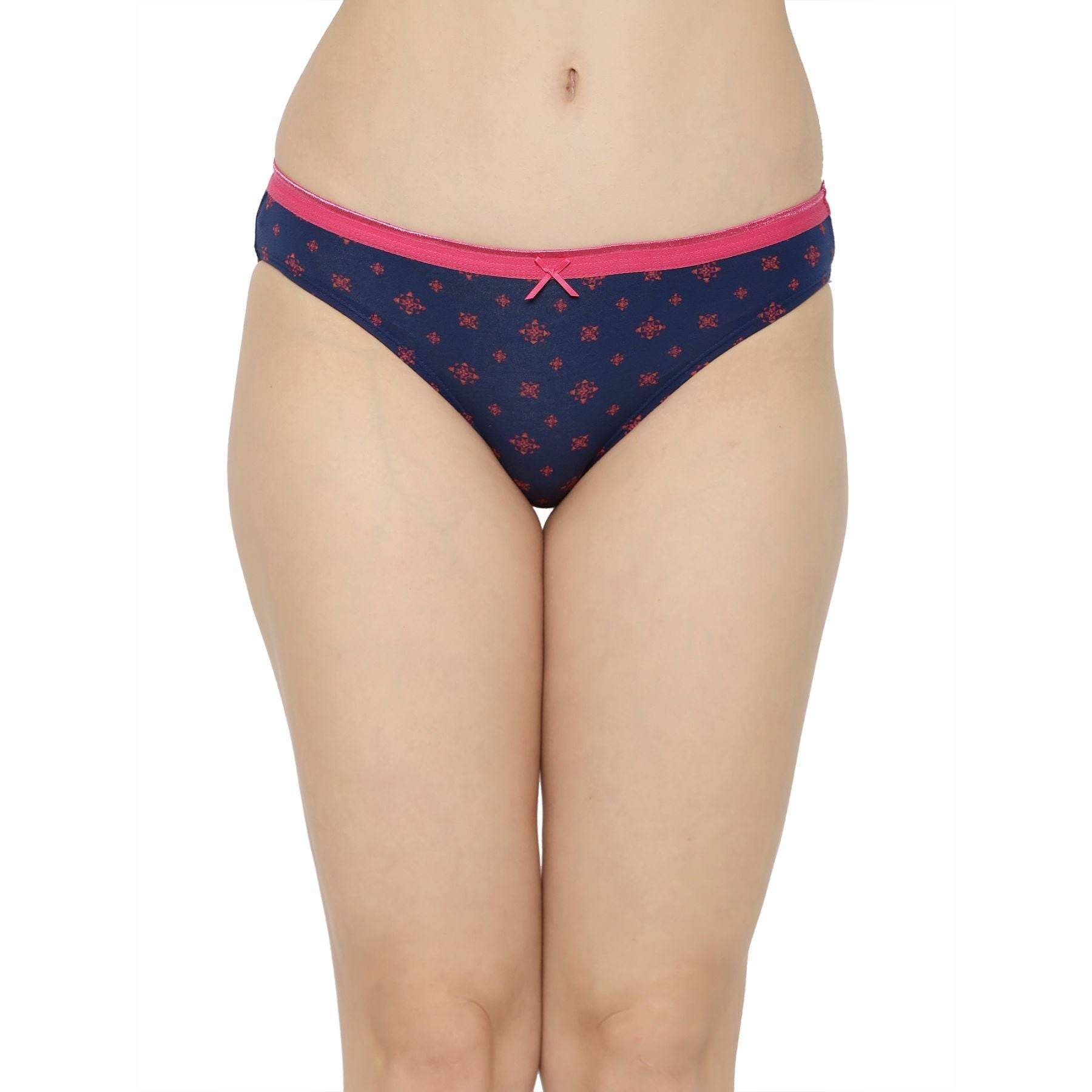 3-Pack Mid Rise Cotton Stretch Brief Panties - Solid & Printed Designs for Everyday Comfort