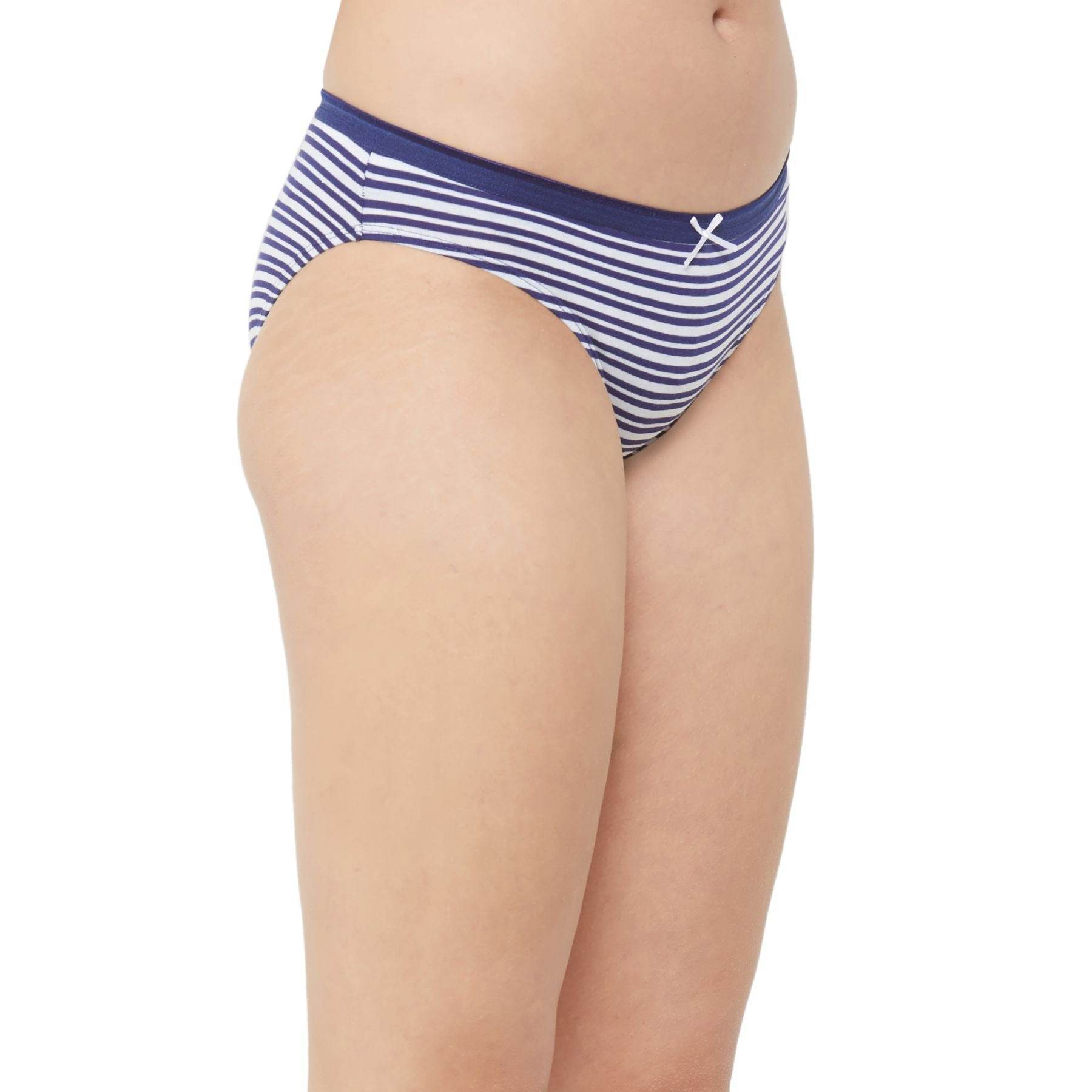 3-Pack Mid Rise Cotton Stretch Brief Panties - Solid & Printed Designs for Everyday Comfort
