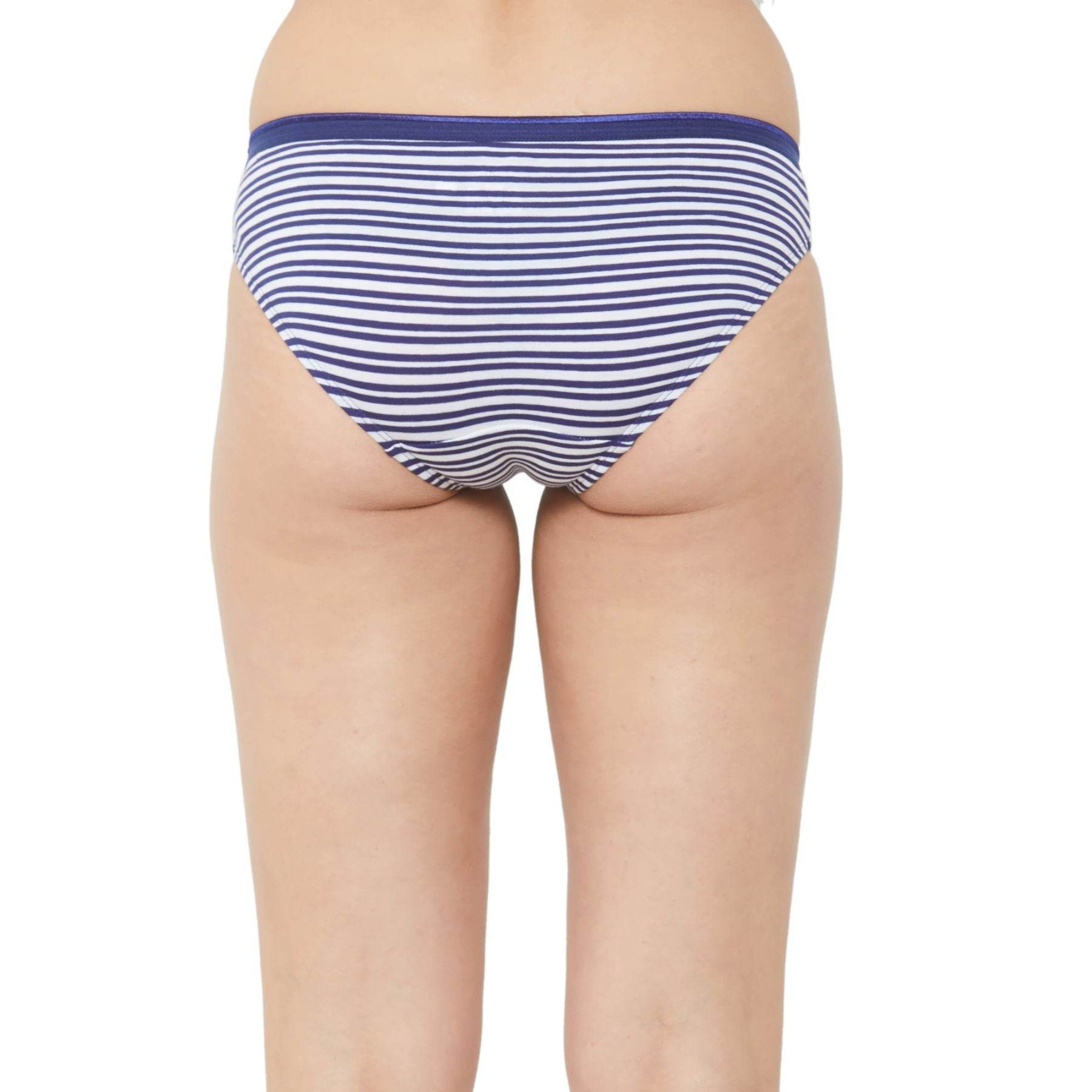 3-Pack Mid Rise Cotton Stretch Brief Panties - Solid & Printed Designs for Everyday Comfort