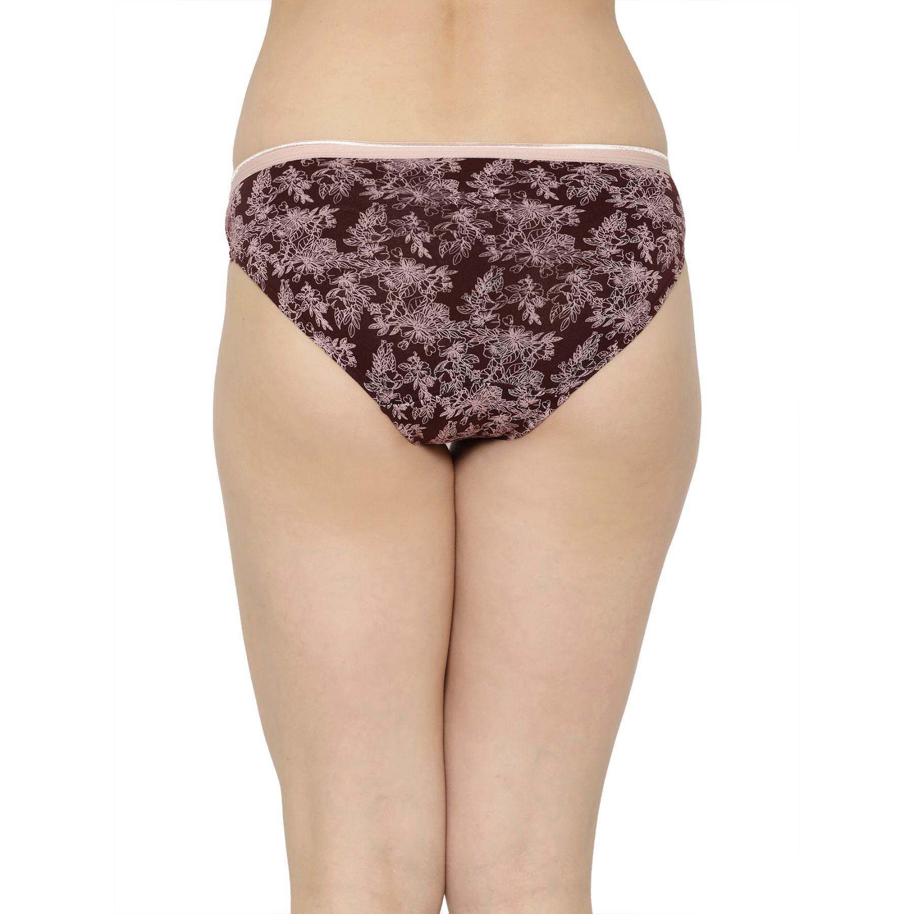3-Pack Mid Rise Cotton Stretch Brief Panties - Solid & Printed Designs for Everyday Comfort