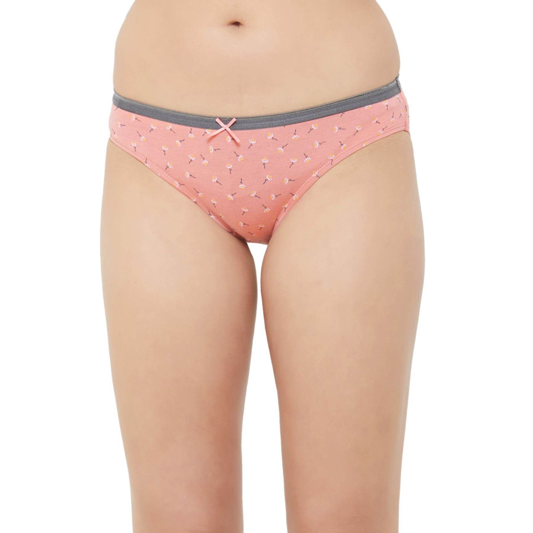 3-Pack Mid Rise Cotton Stretch Brief Panties - Solid & Printed Designs for Everyday Comfort