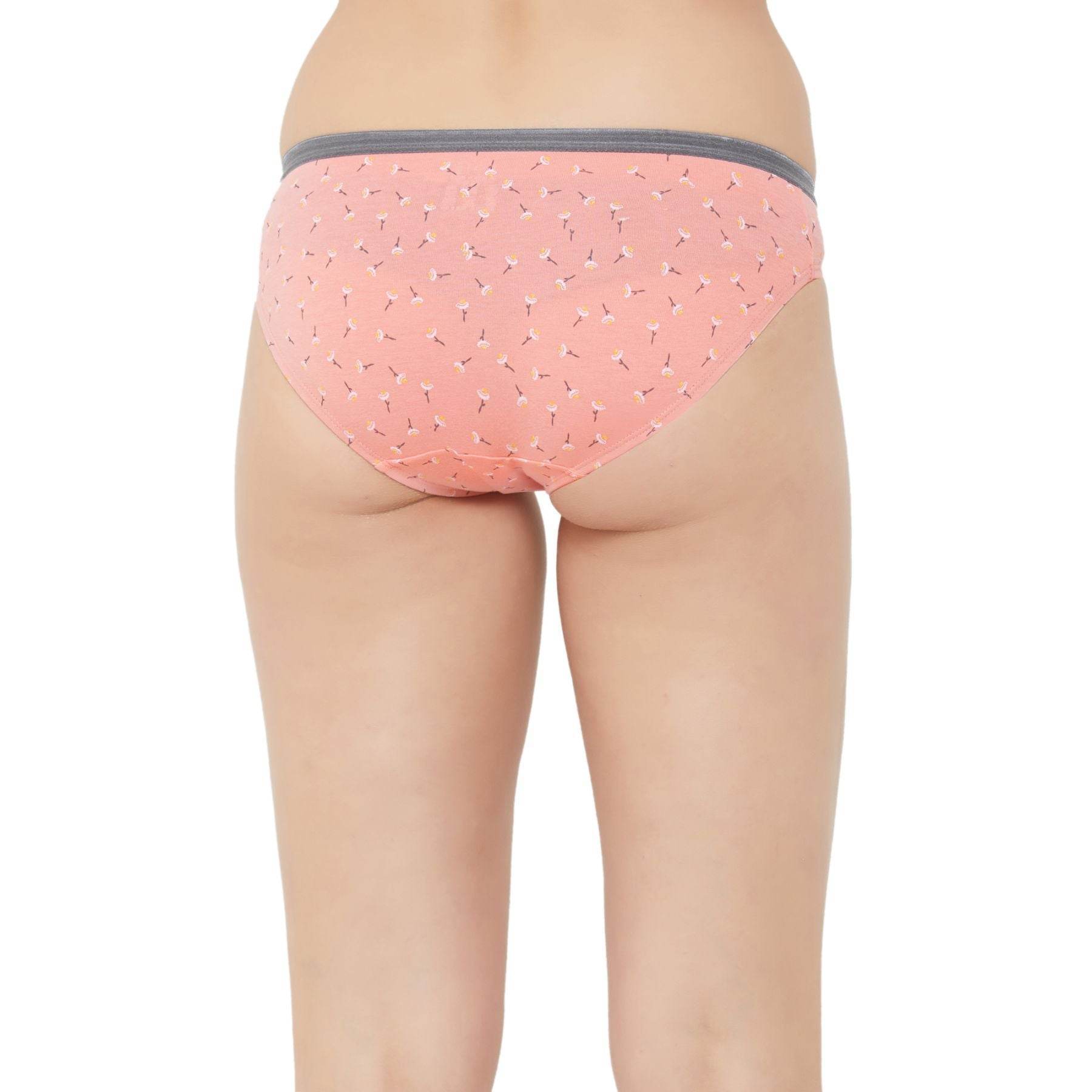 3-Pack Mid Rise Cotton Stretch Brief Panties - Solid & Printed Designs for Everyday Comfort