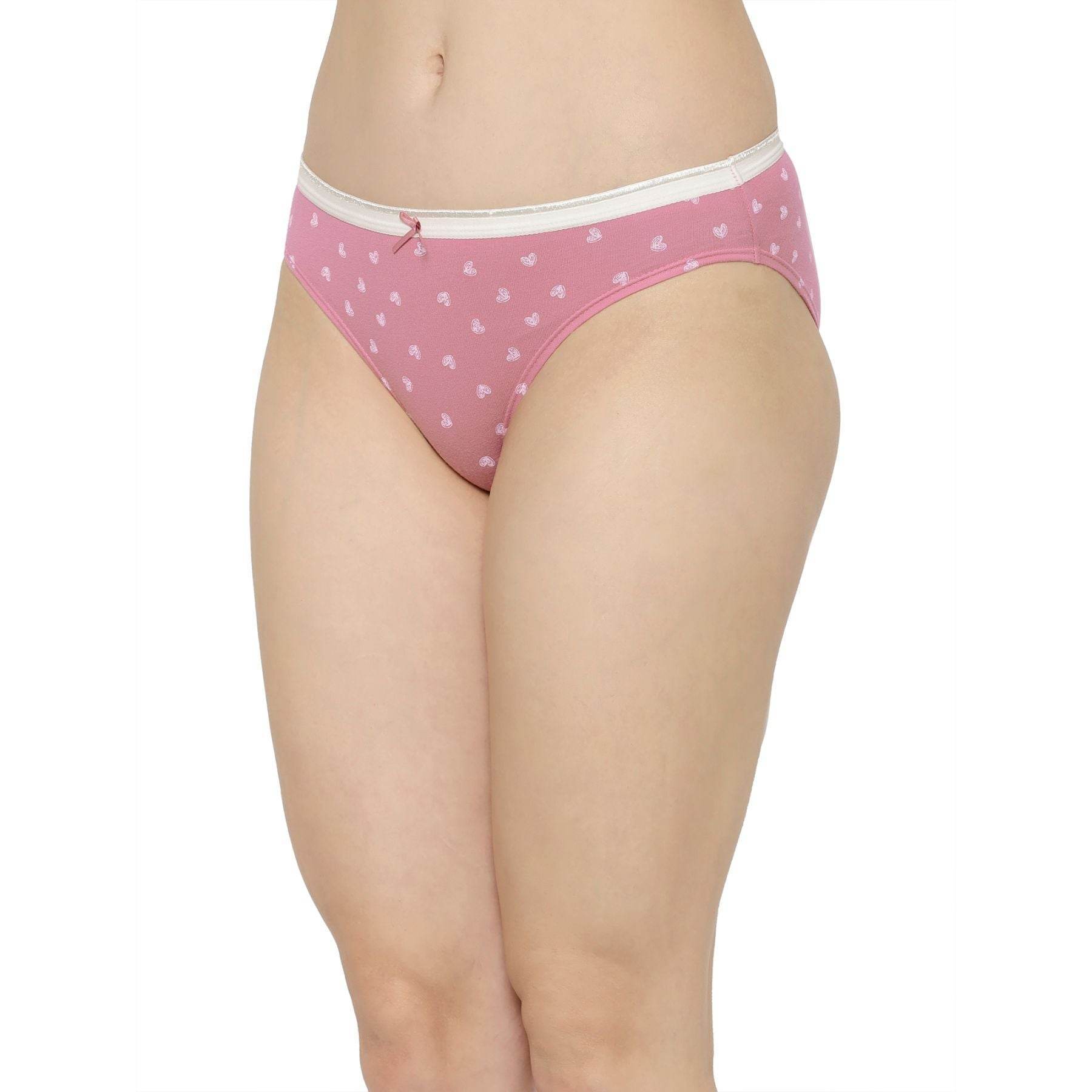 3-Pack Mid Rise Cotton Stretch Brief Panties - Solid & Printed Designs for Everyday Comfort