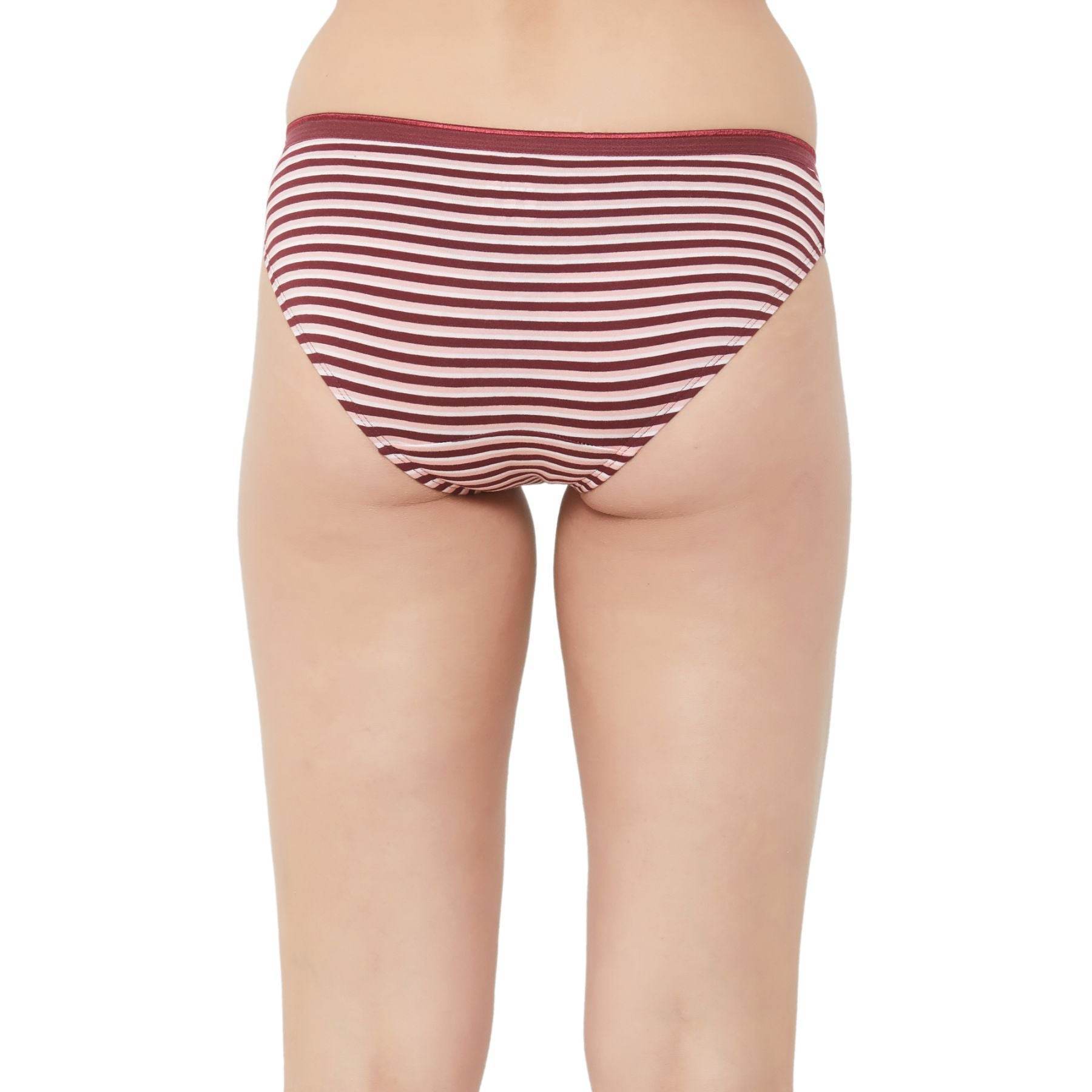 3-Pack Mid Rise Cotton Stretch Brief Panties - Solid & Printed Designs for Everyday Comfort