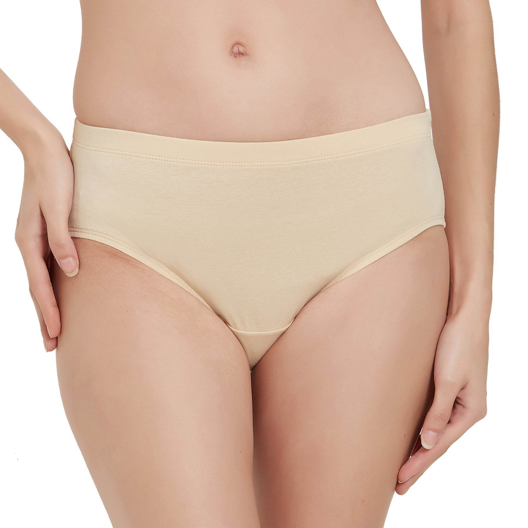 Comfortable High Rise Full Coverage Cotton Stretch Hipster Panty (Pack of 3) - Perfect Fit & Style