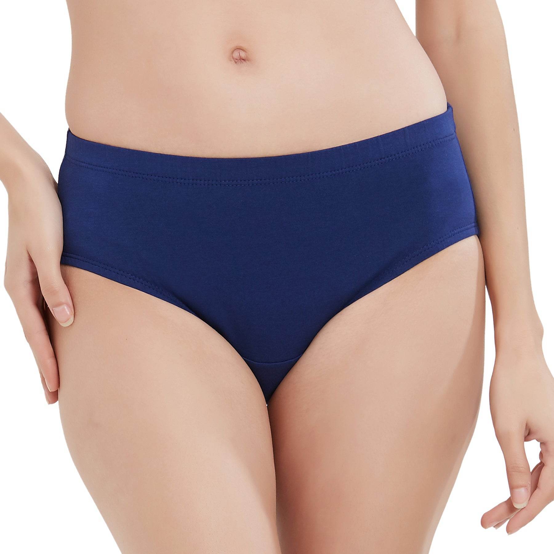 Comfortable High Rise Full Coverage Cotton Stretch Hipster Panty (Pack of 3) - Perfect Fit & Style