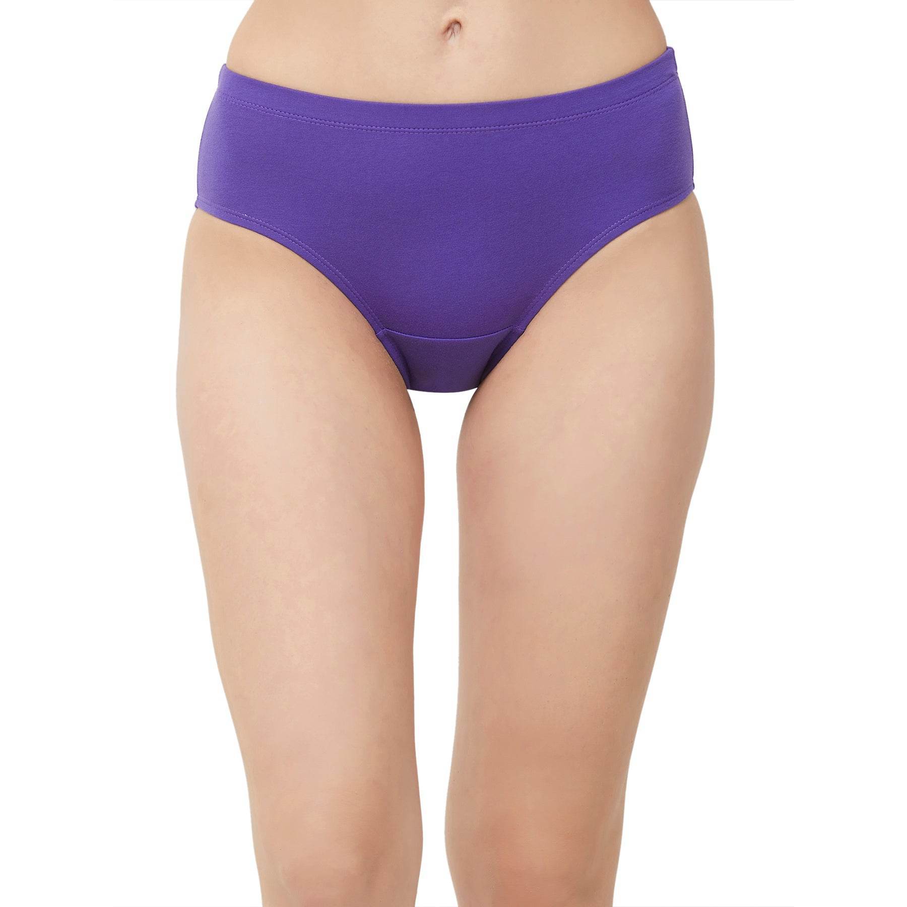 Comfortable High Rise Full Coverage Cotton Stretch Hipster Panty (Pack of 3) - Perfect Fit & Style