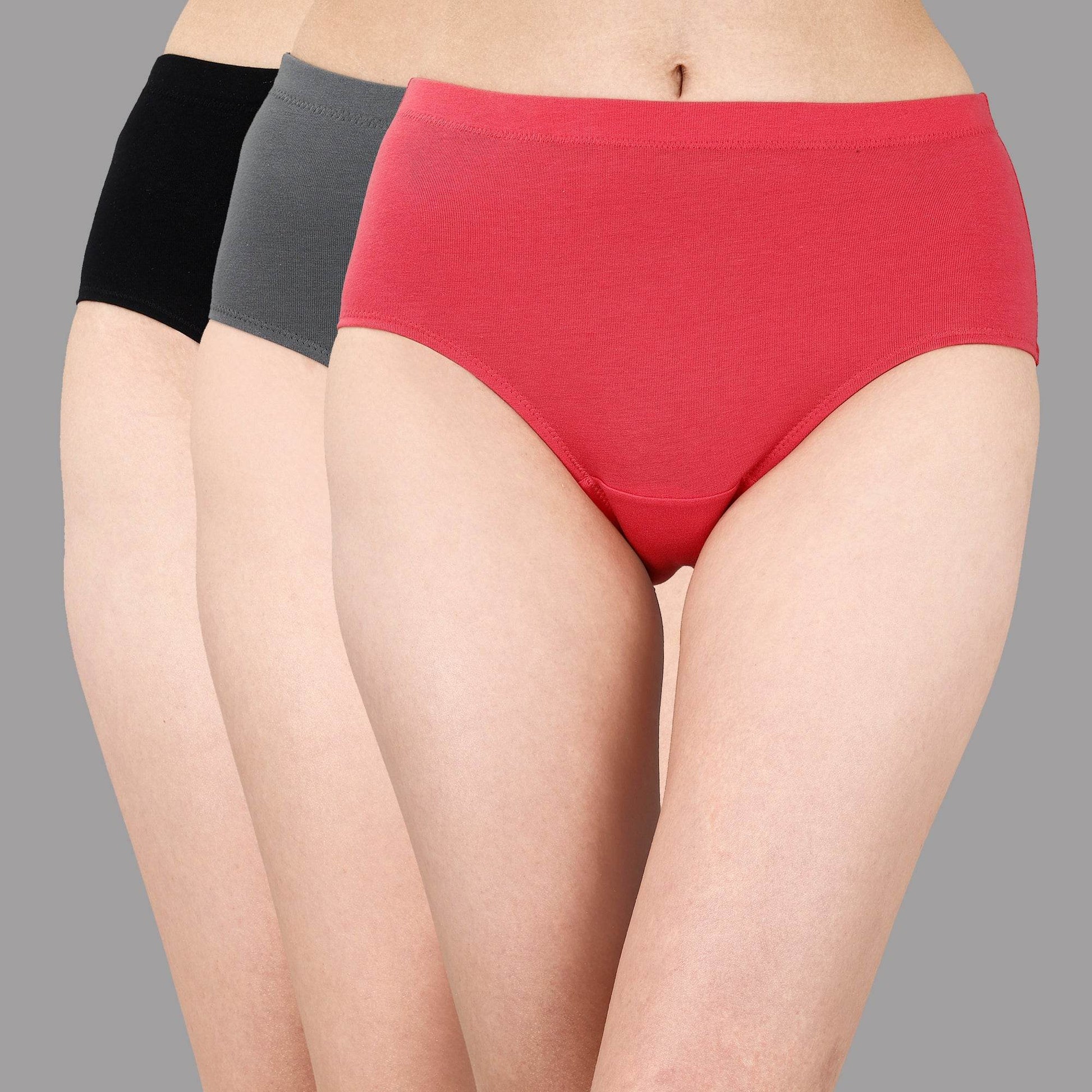 Luxurious High Waist Full Coverage Cotton Briefs - 3 Pack | Ultimate Comfort & Style