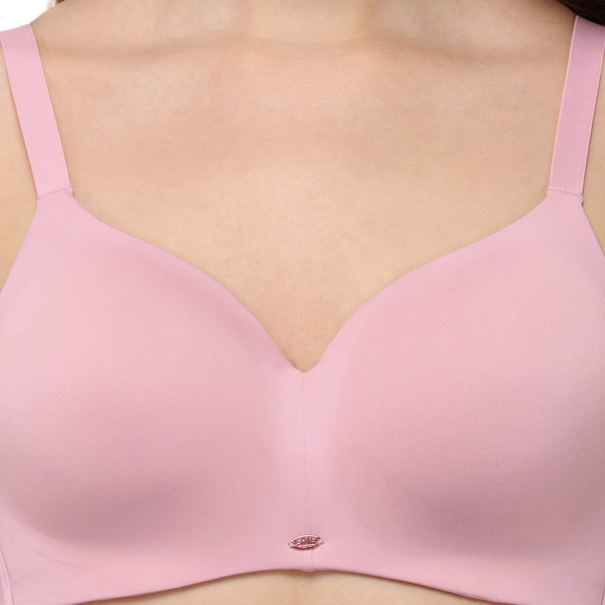 Ultimate Comfort: Full Coverage Padded Non-Wired Seamless Bra & Medium Coverage Brief Set