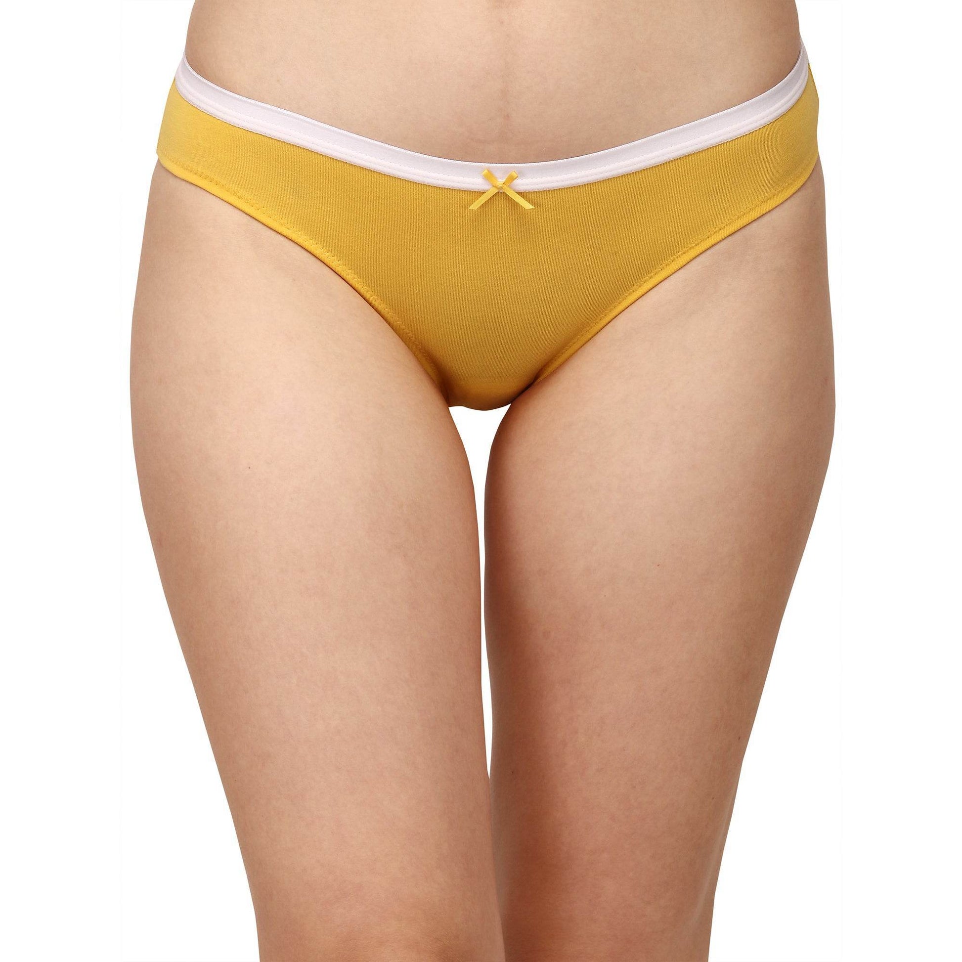 3-Pack Mid Rise Cotton Stretch Brief Panties - Solid & Printed Designs for Everyday Comfort