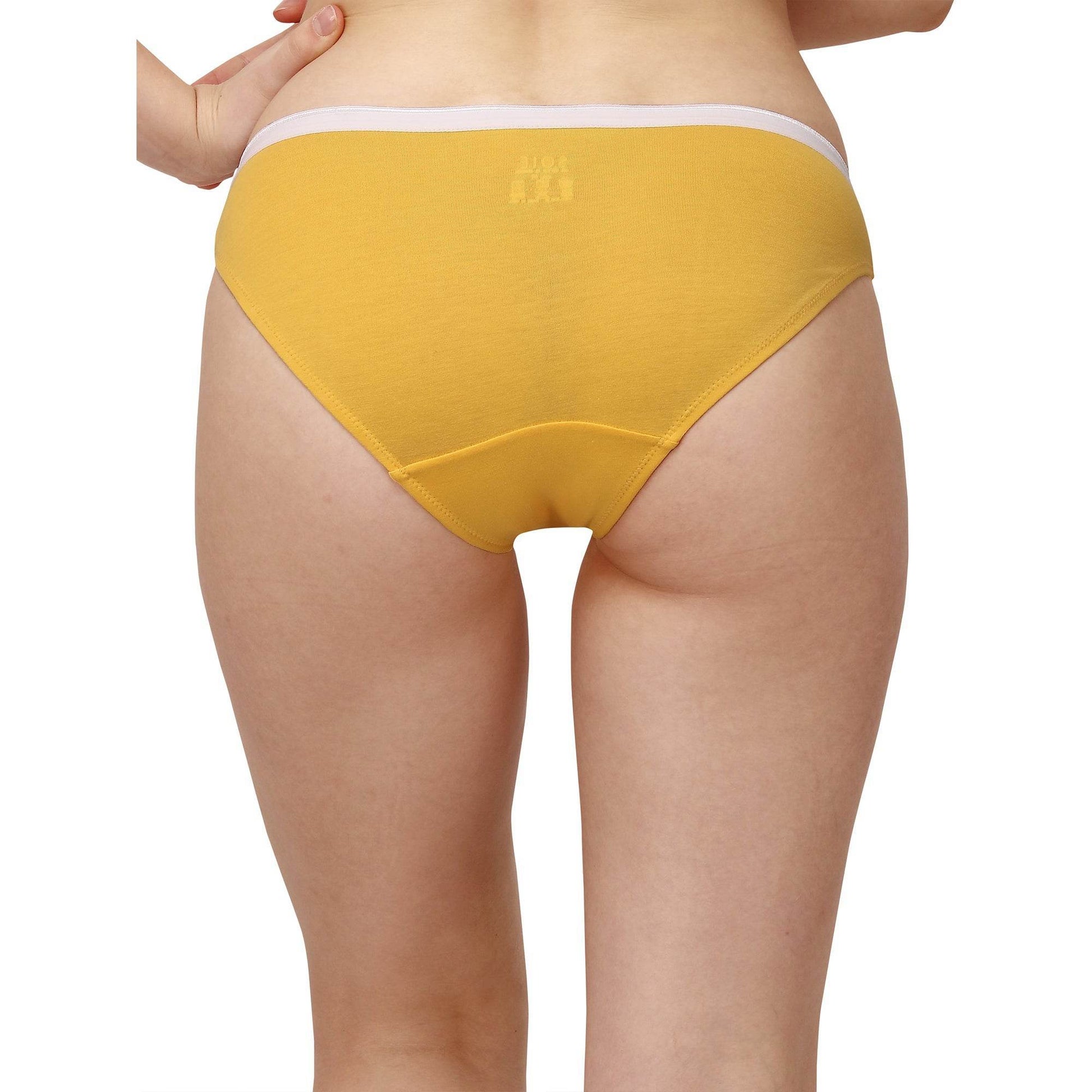 3-Pack Mid Rise Cotton Stretch Brief Panties - Solid & Printed Designs for Everyday Comfort