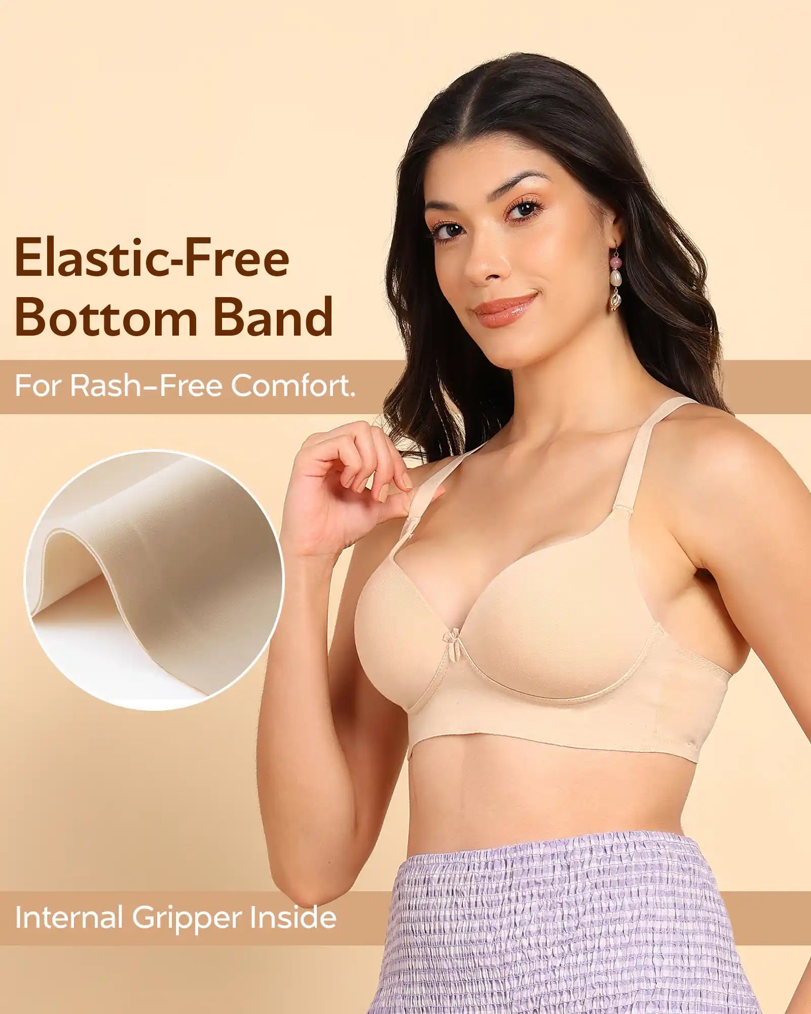 Tweens Invisi-Fit Cotton Bonded Seamless Maximiser Bra (TW-SB-97015)