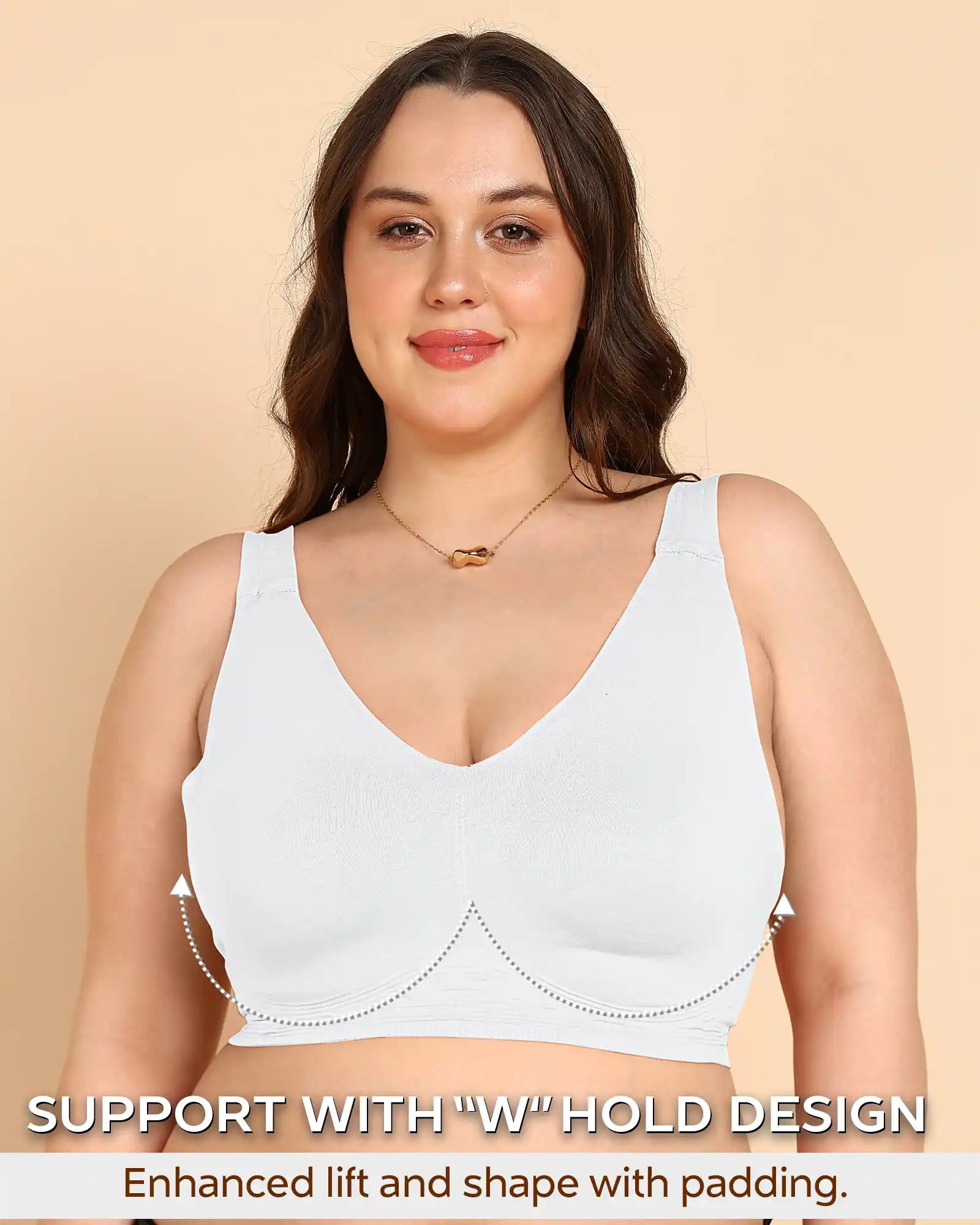 Tweens Invisi-Fit Cotton Fabric Plus-Size Lightly Padded Bra(TW-SB-918)