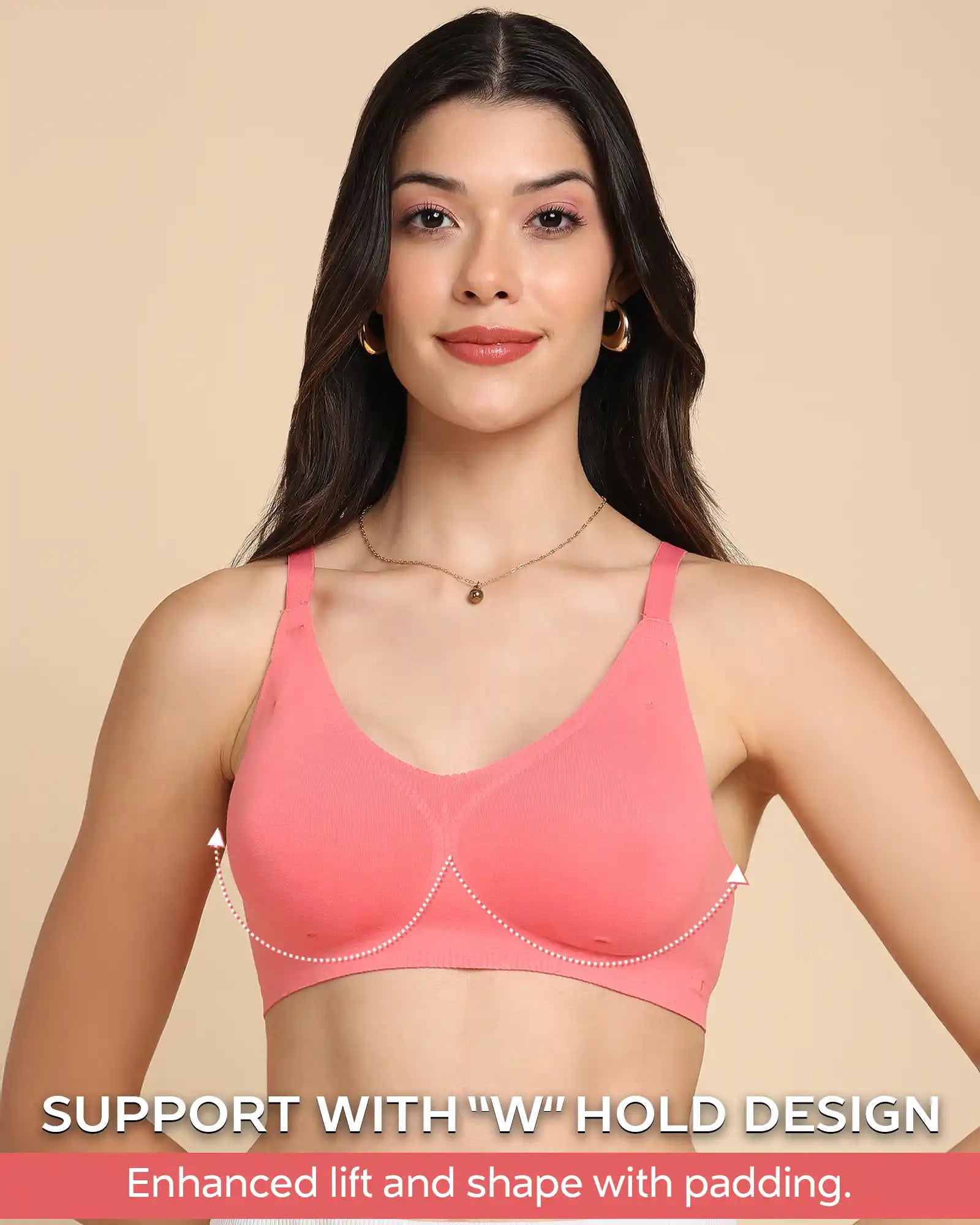 Tweens Invisi-Fit Cotton fabric Lightly Padded Bra (TW-938-1PC)