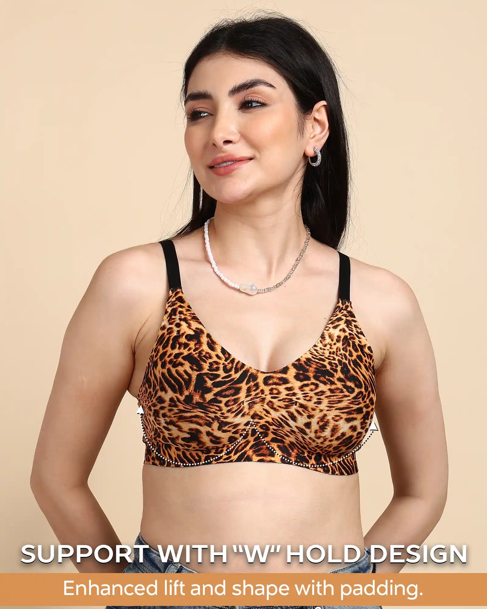 Tweens Invisi-Fit Cotton Feel Printed Bonded Seamless Bra(TW-SB-PRINTED )