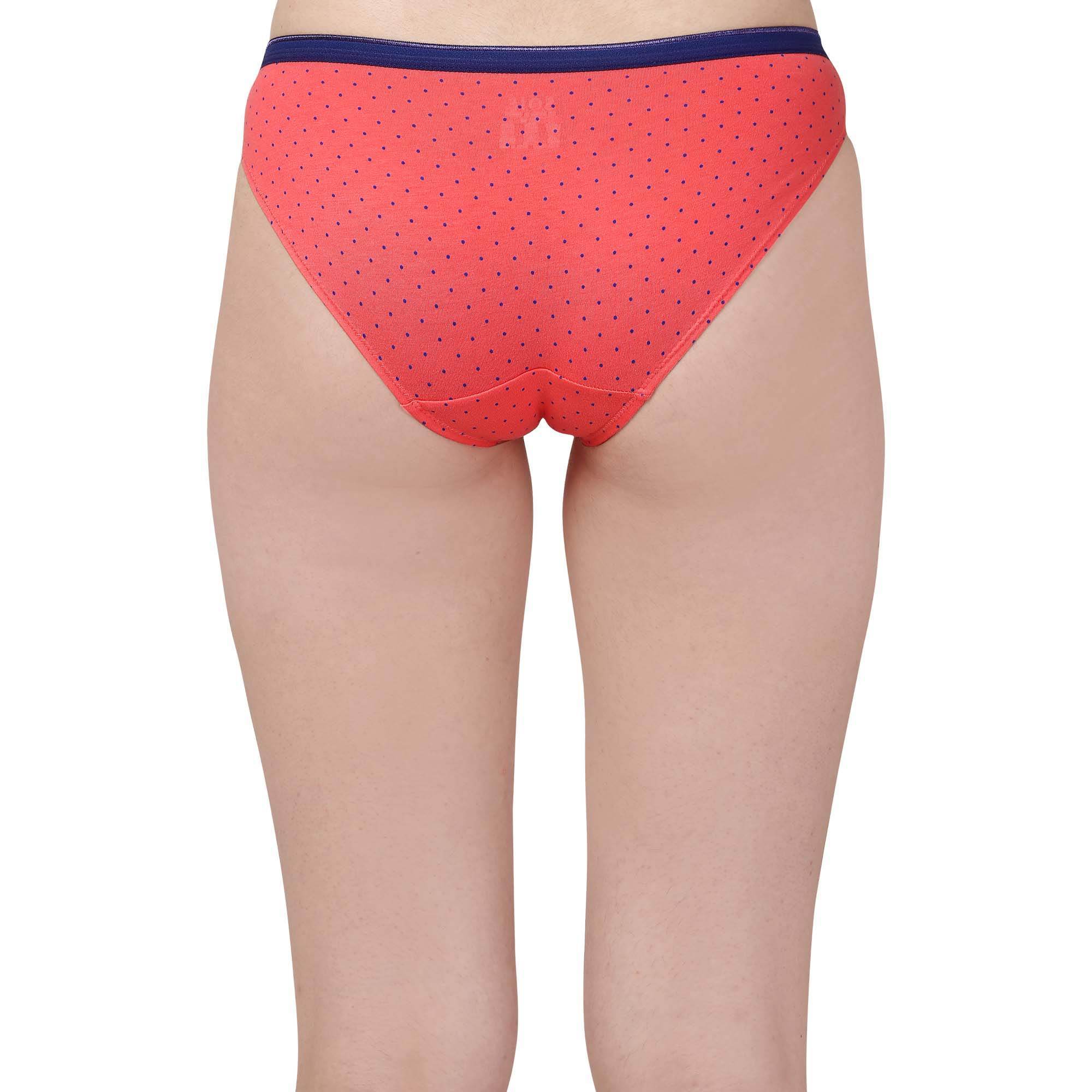 3-Pack Mid Rise Cotton Stretch Brief Panties - Solid & Printed Designs for Everyday Comfort