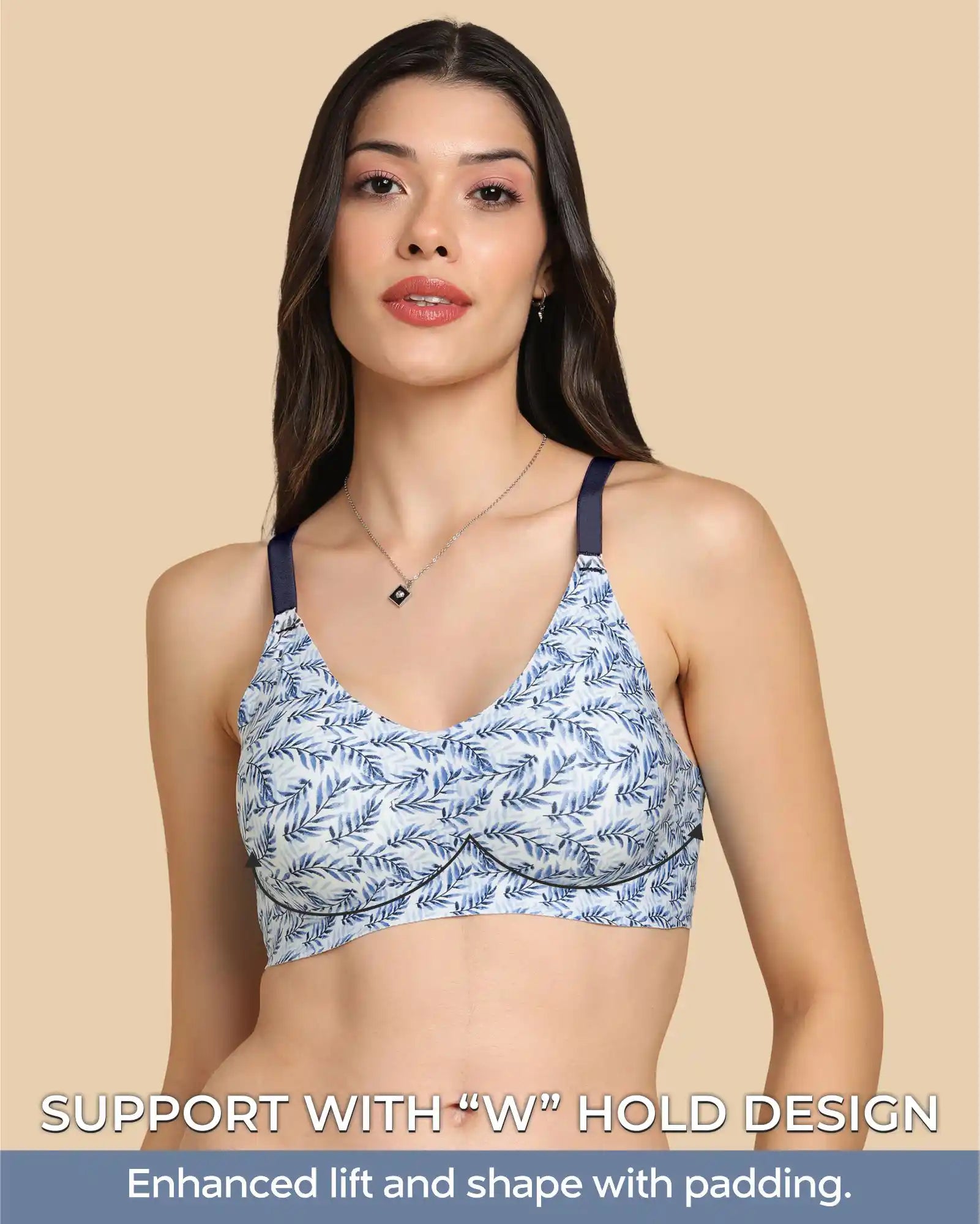 Tweens Invisi-Fit Cotton Feel Printed Bonded Seamless Bra(TW-SB-PRINTED )