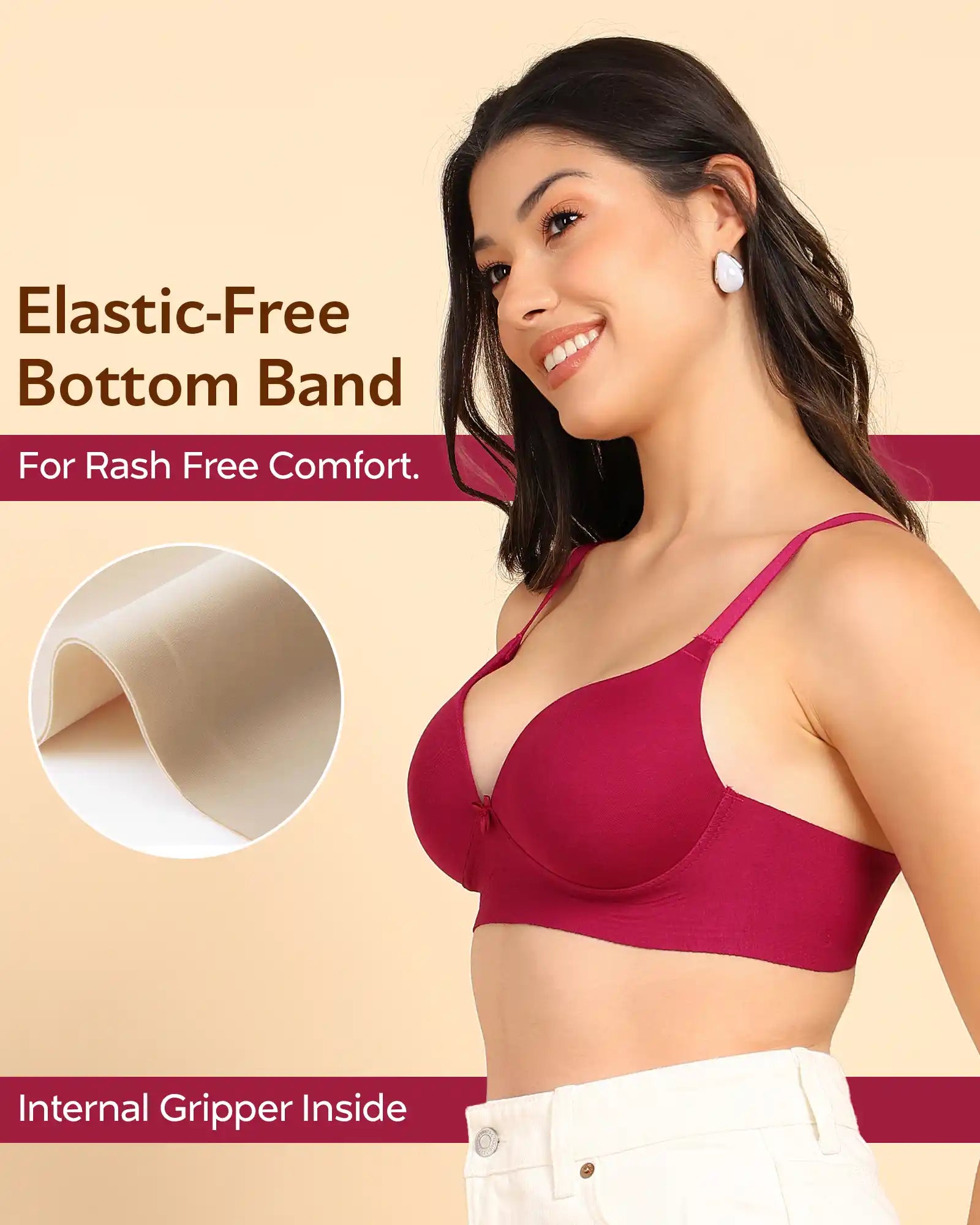 Tweens Invisi-Fit Cotton Bonded Seamless Maximiser Bra (TW-SB-97015)
