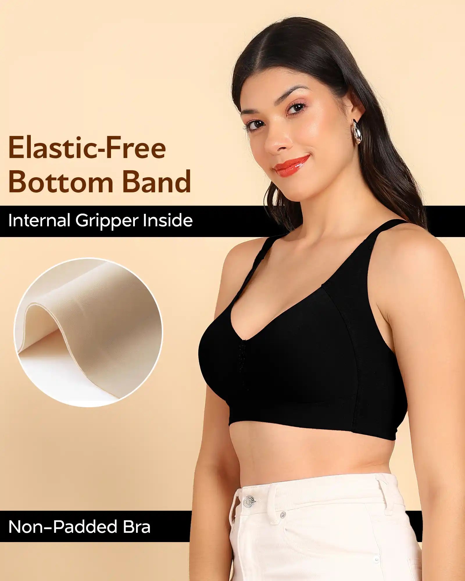 Tweens Invisi-Fit M-Frame Non-Padded Cotton Bonded Seamless Minimiser (TW-SB-9303)