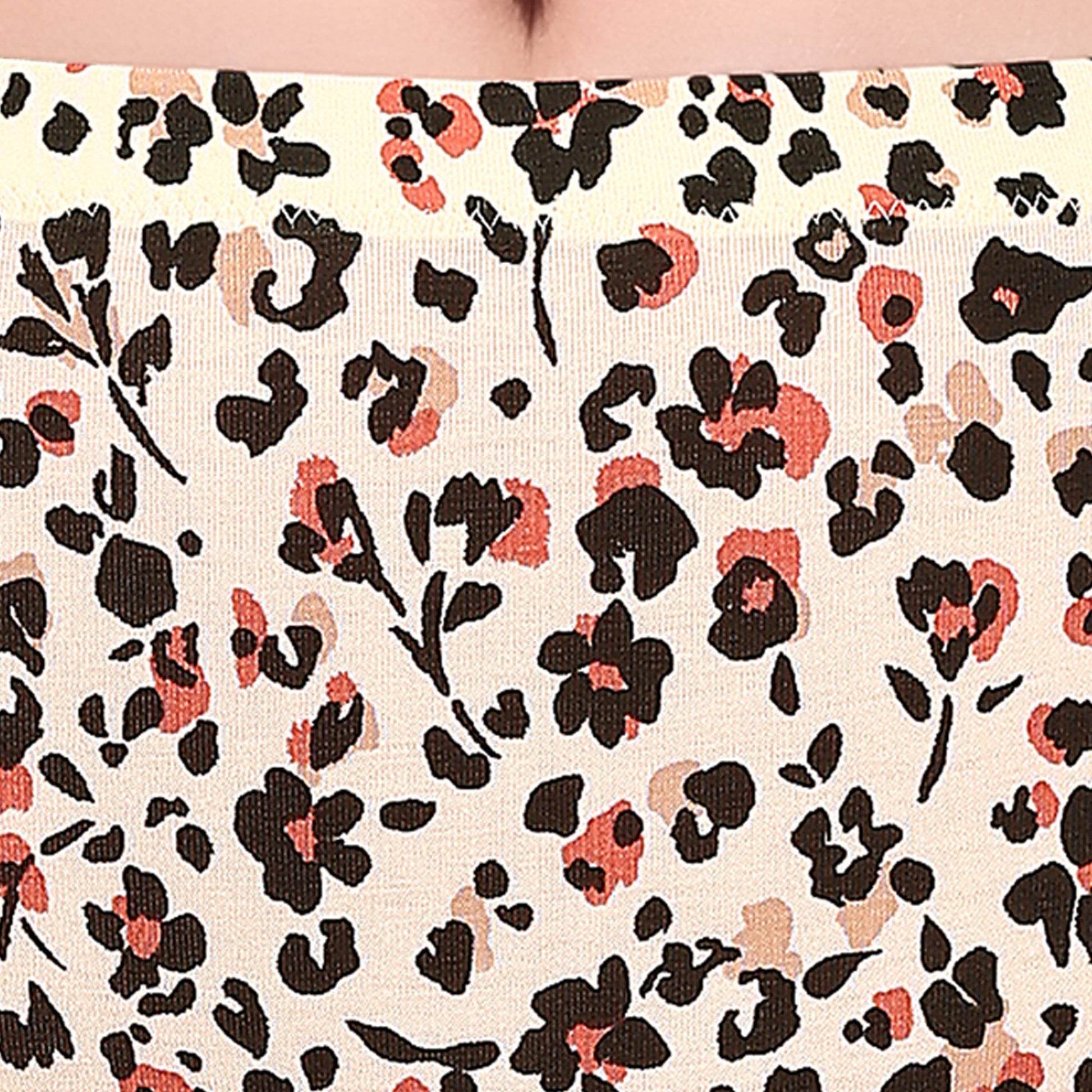 Luxurious High Waist Full Coverage Printed Stretch Cotton Briefs - 3 Pack