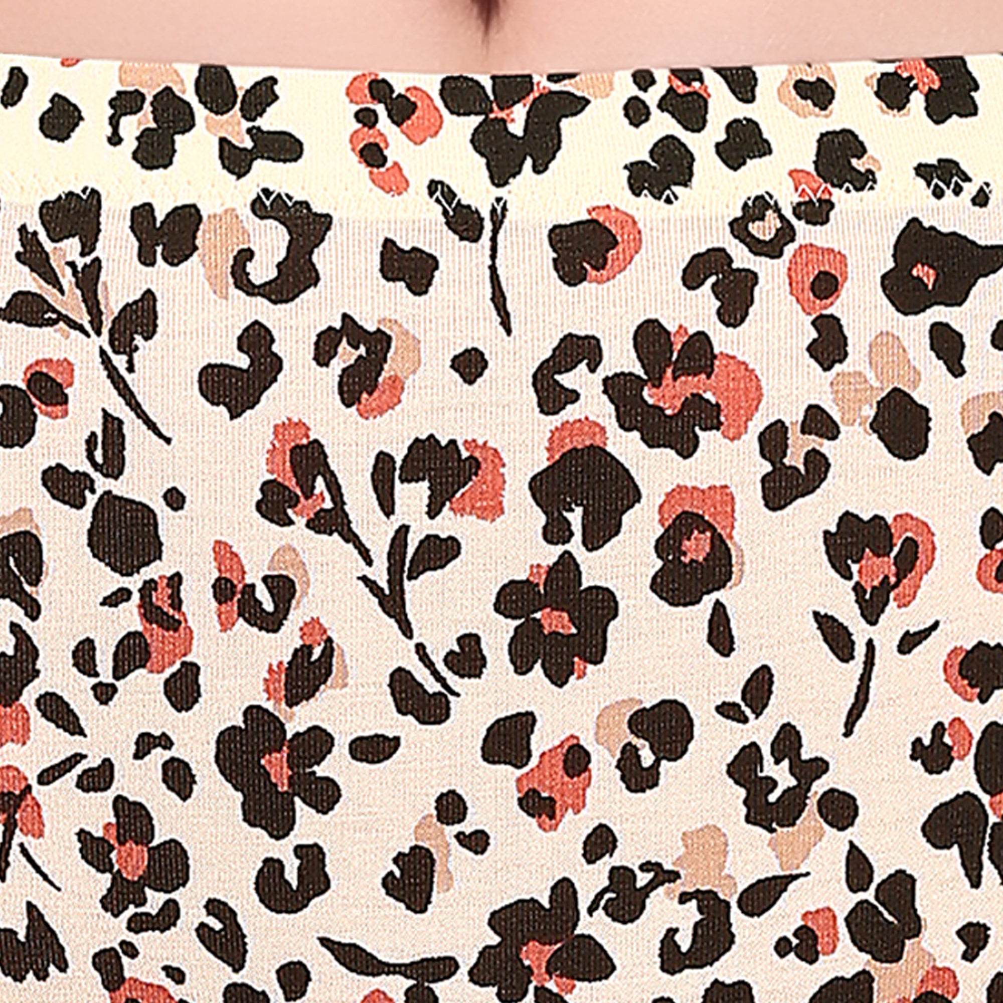 Luxurious High Waist Full Coverage Printed Stretch Cotton Briefs - 3 Pack