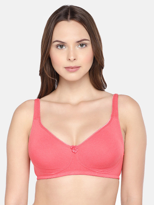 Inner Sense Pink Printed Non-Wired Non Padded T-shirt Bra