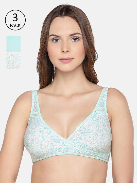 Inner Sense Pack Of 3 Printed Organic Cotton Maternity Bras IMBC007D_7D_7C