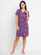 Floral Printed Organic Cotton & Bamboo Fibre Nightdress With Hairband