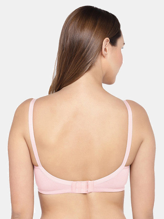 Inner Sense Pink Solid Non-Wired Non Padded Maternity Bra