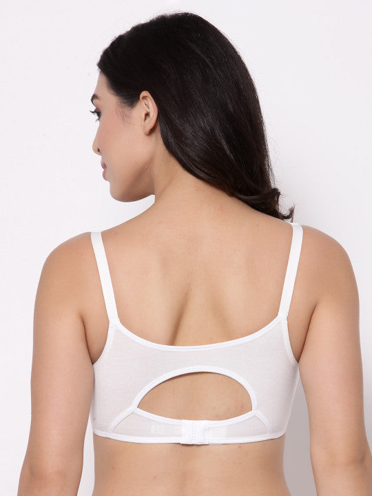 Inner Sense Pack of 2 White Non-Wired Non Padded Organic Cotton Maternity Bras