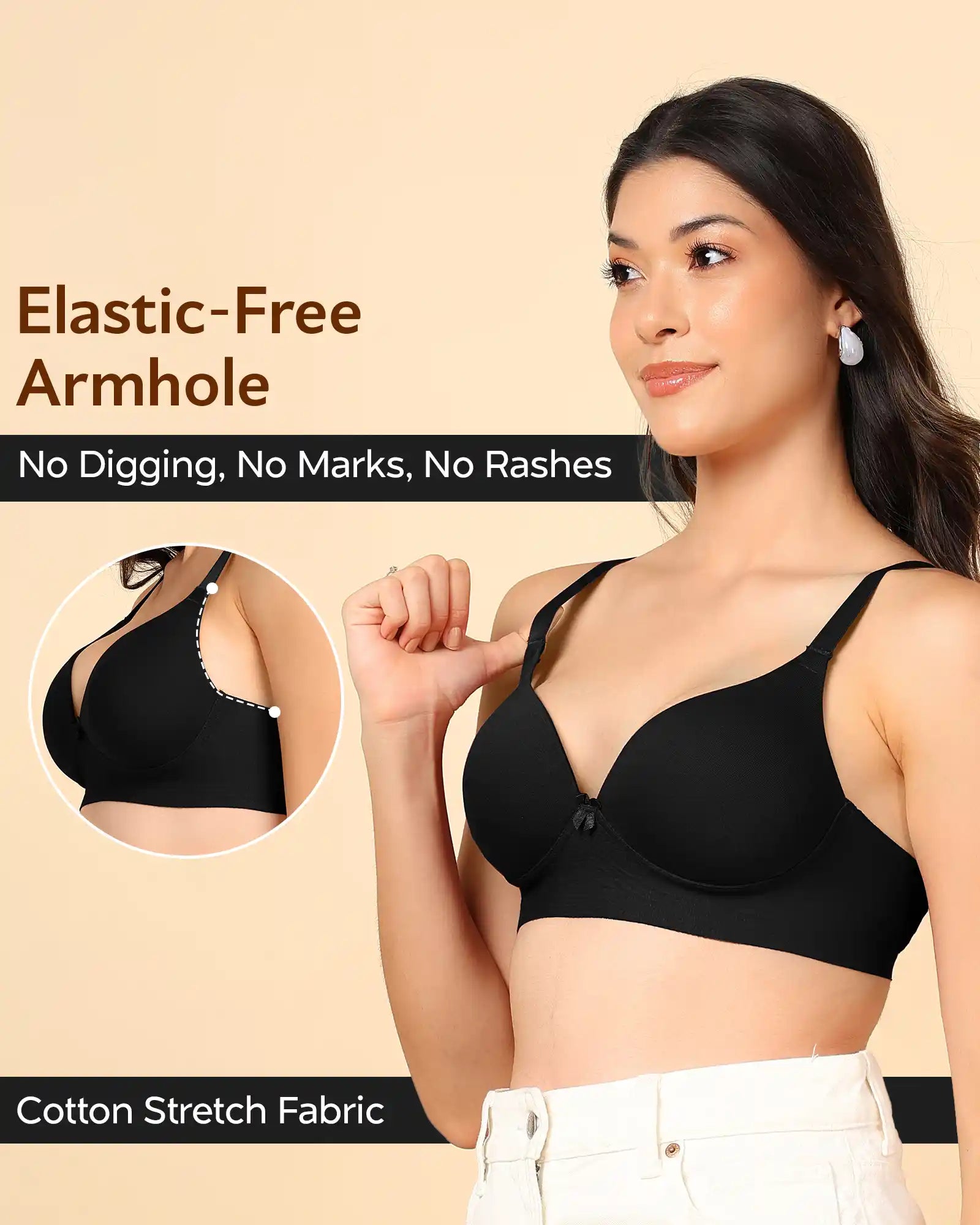 Tweens Invisi-Fit Cotton Bonded Seamless Maximiser Bra (TW-SB-97015)