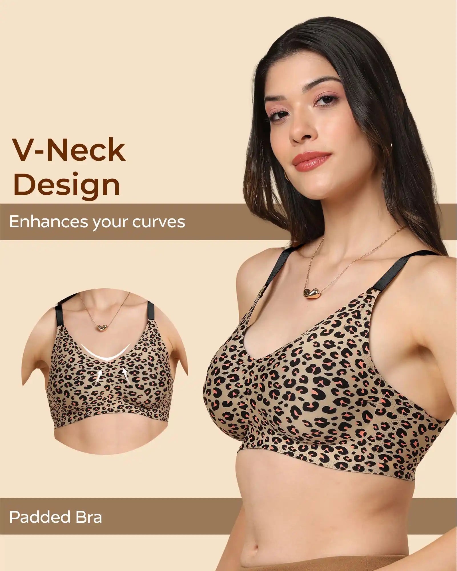 Tweens Invisi-Fit Cotton Feel Printed Bonded Seamless Bra(TW-SB-PRINTED )