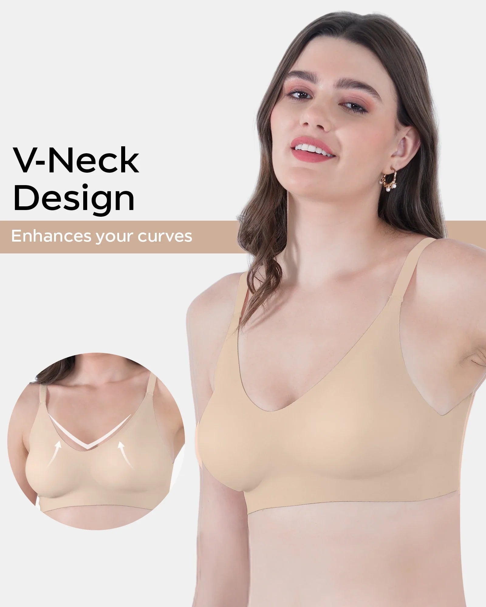 Invisi-Fit :- No Show Seamless Padded Bra (TW-SB-968)