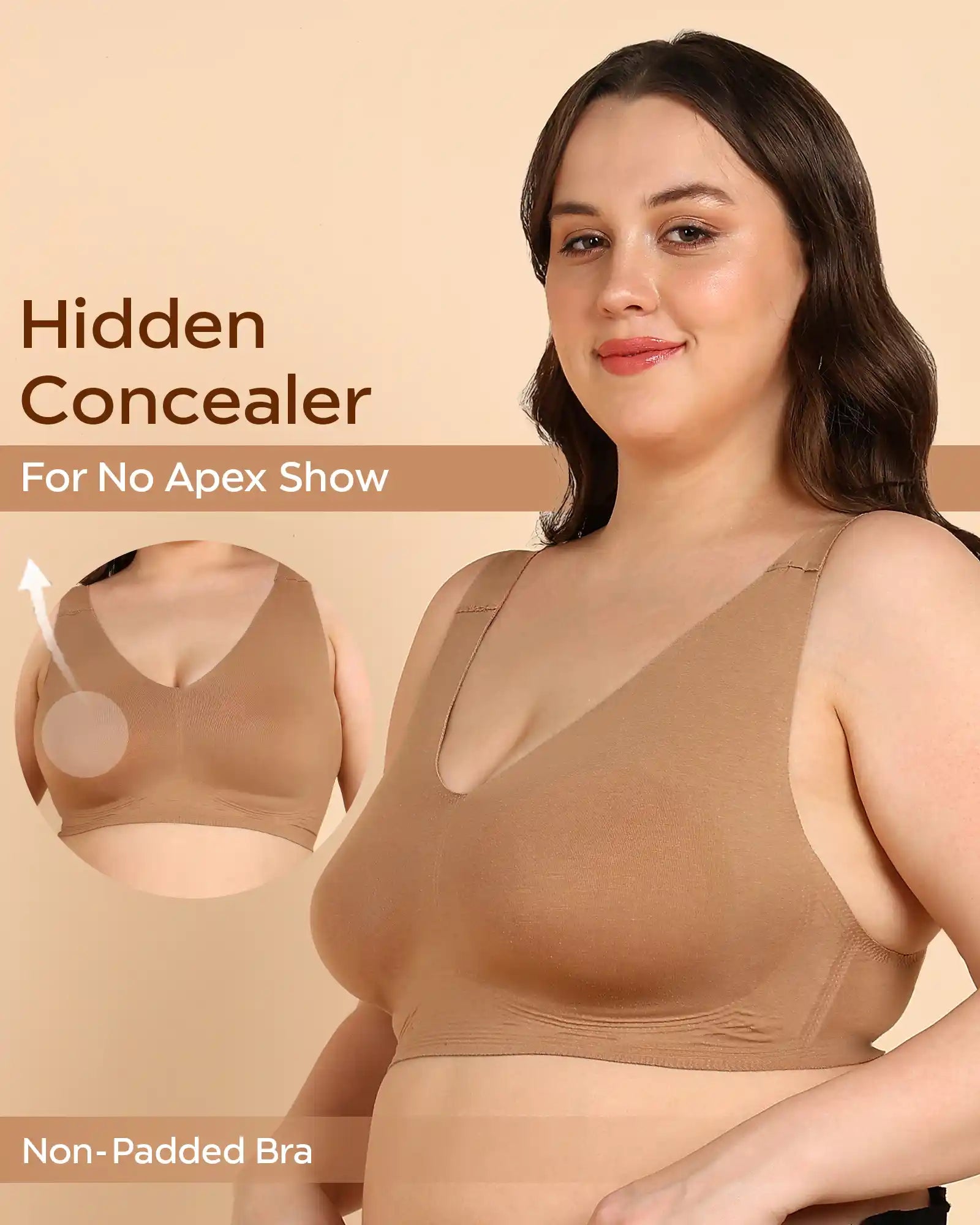Tweens Invisi-Fit Cotton Fabric Plus-Size Non-Padded Bra (TW-SB-915)