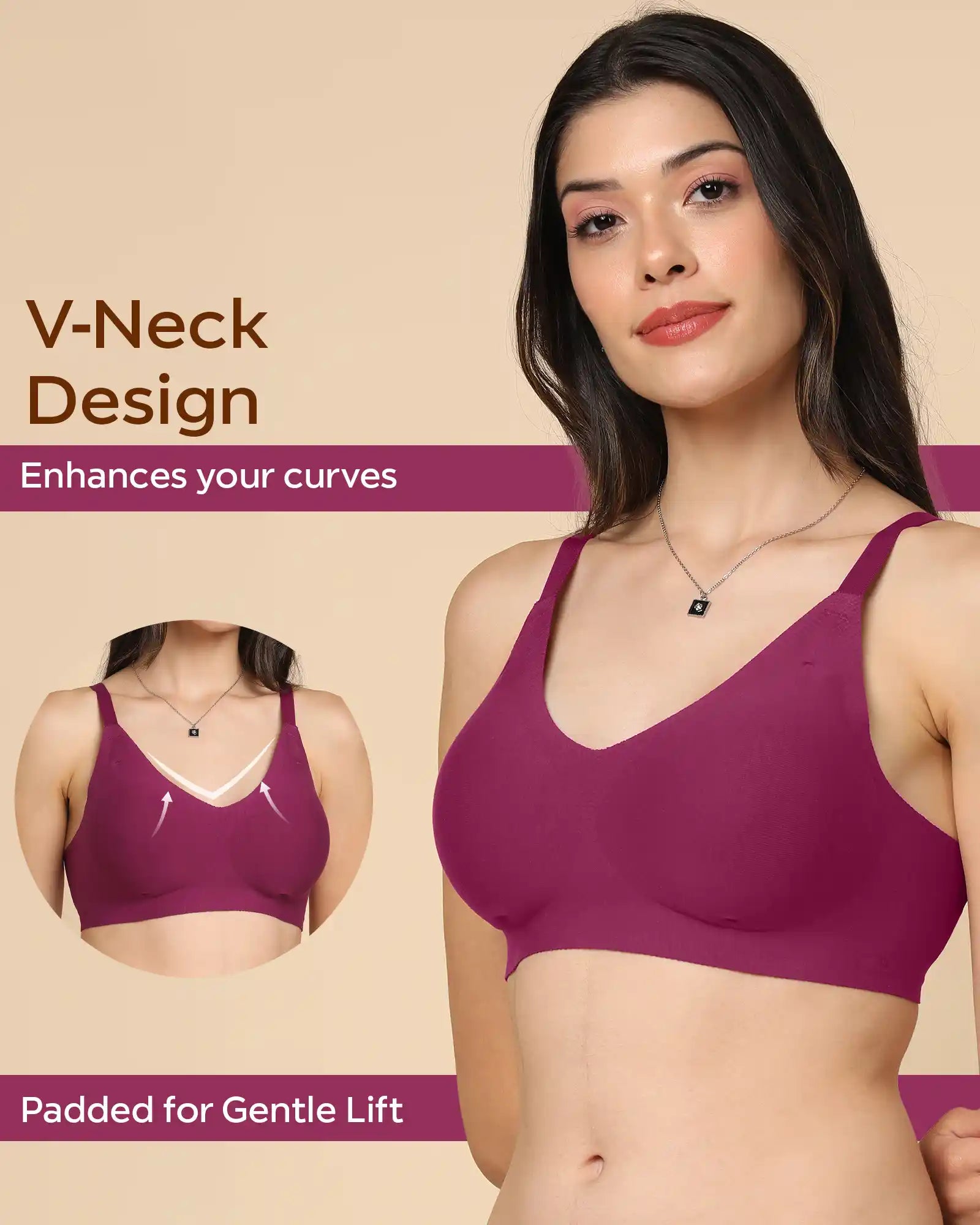 Tweens Invisi-Fit Cotton fabric Lightly Padded Bra (TW-938-1PC)