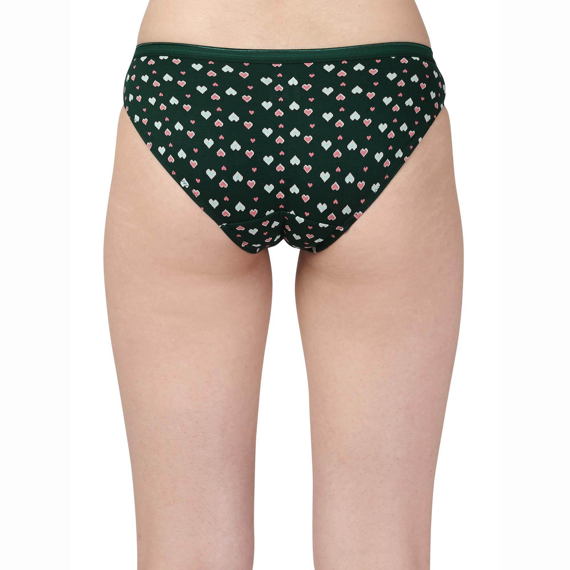 3-Pack Mid Rise Cotton Stretch Brief Panties - Solid & Printed Designs for Everyday Comfort