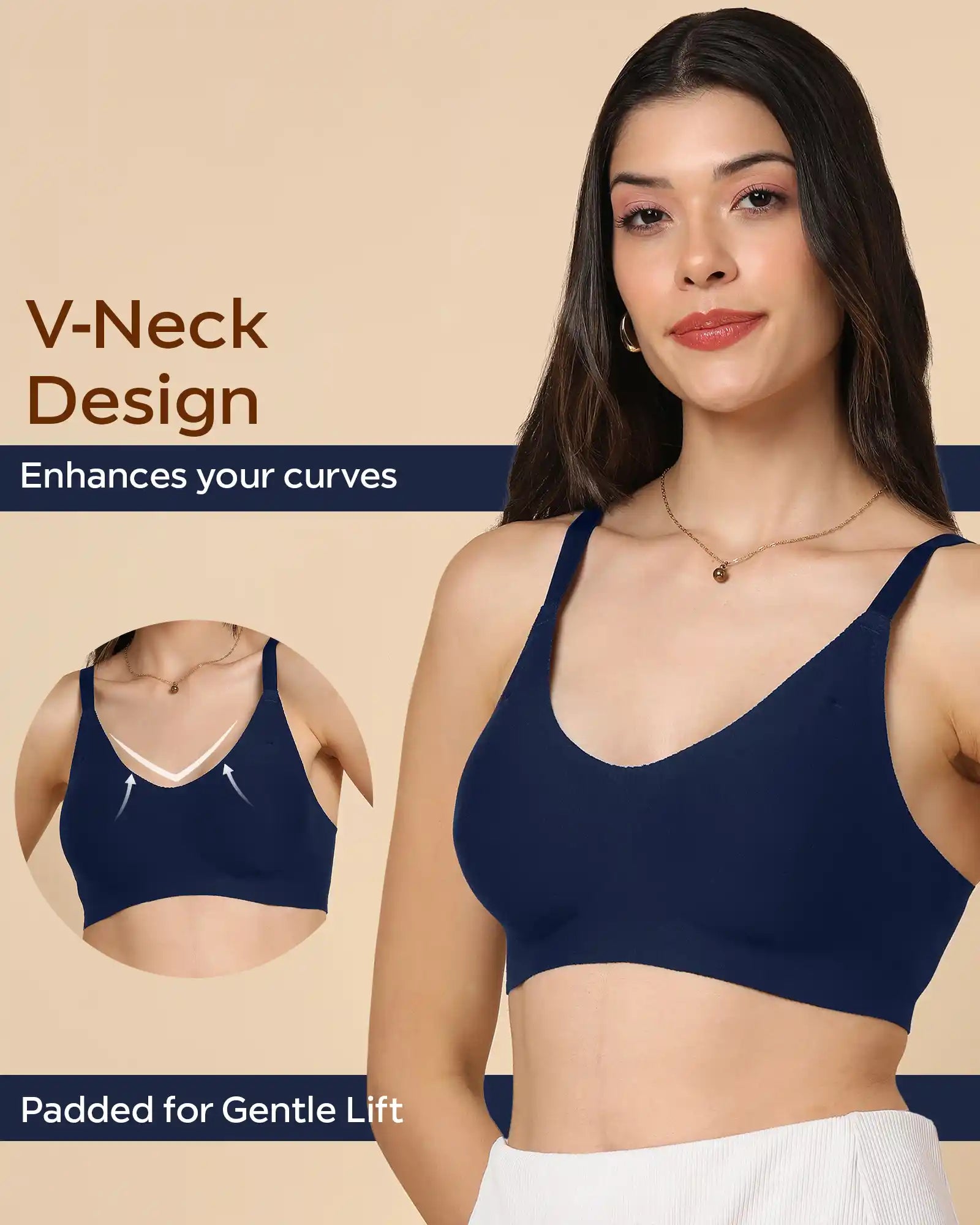 Tweens Invisi-Fit Cotton fabric Lightly Padded Bra (TW-938-1PC)