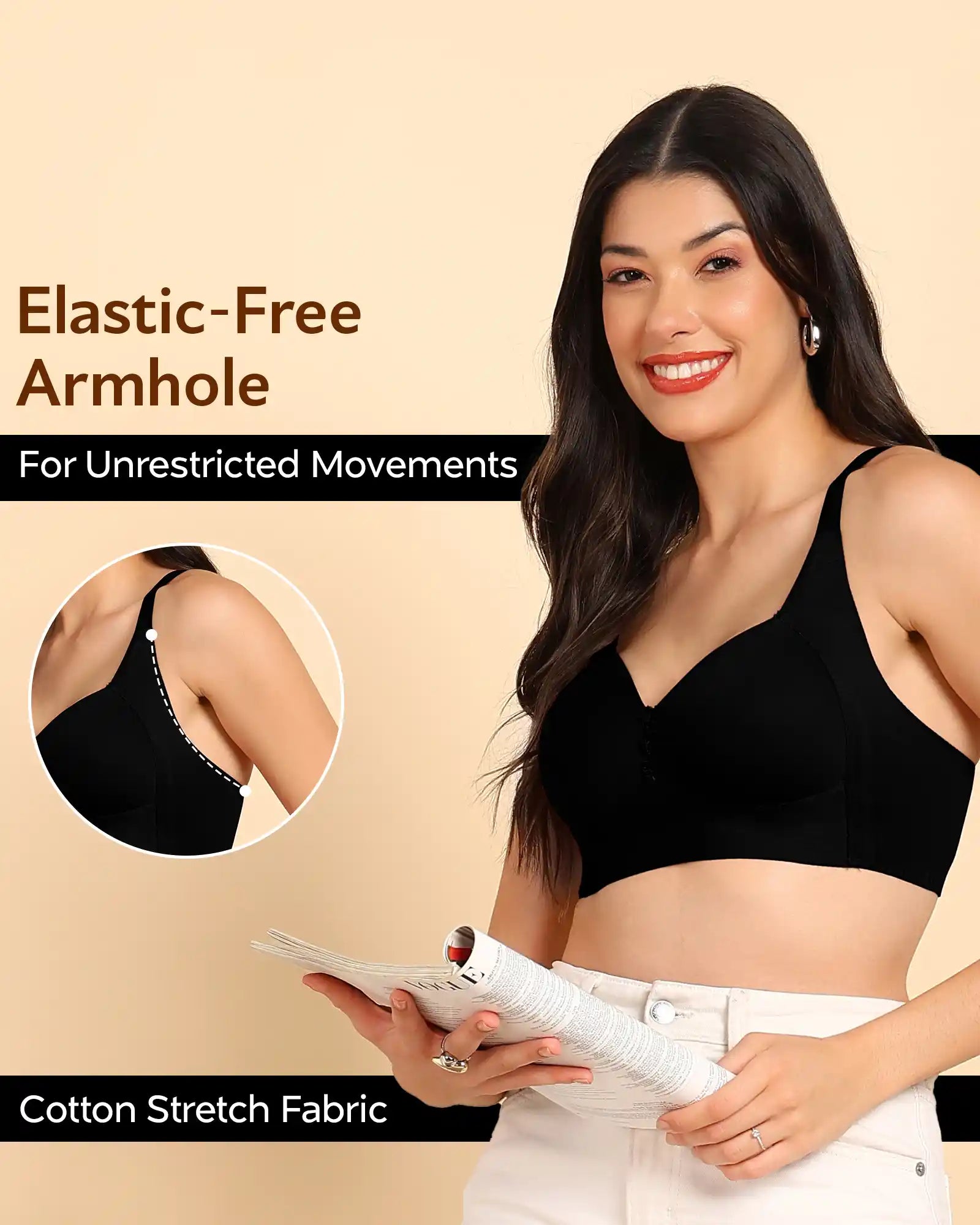 Tweens Invisi-Fit Lightly Padded Cotton Bonded Seamless Minimiser ((TW-SB-9203)