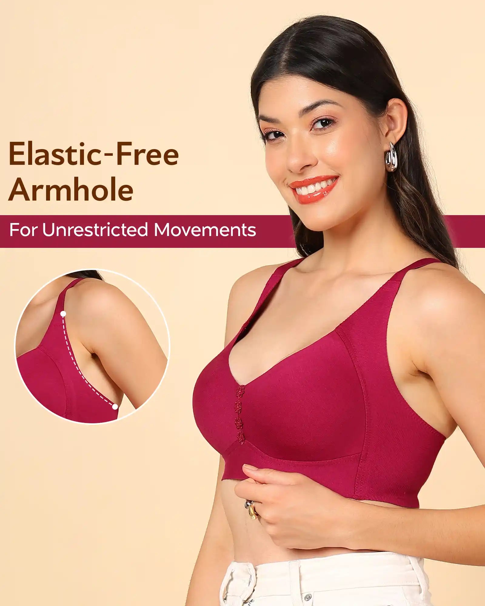 Tweens Invisi-Fit M-Frame Non-Padded Cotton Bonded Seamless Minimiser (TW-SB-9303)