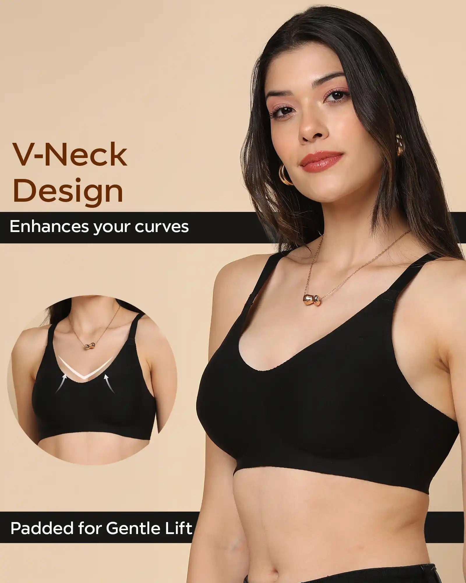 Tweens Invisi-Fit Cotton fabric Lightly Padded Bra (TW-938-1PC)