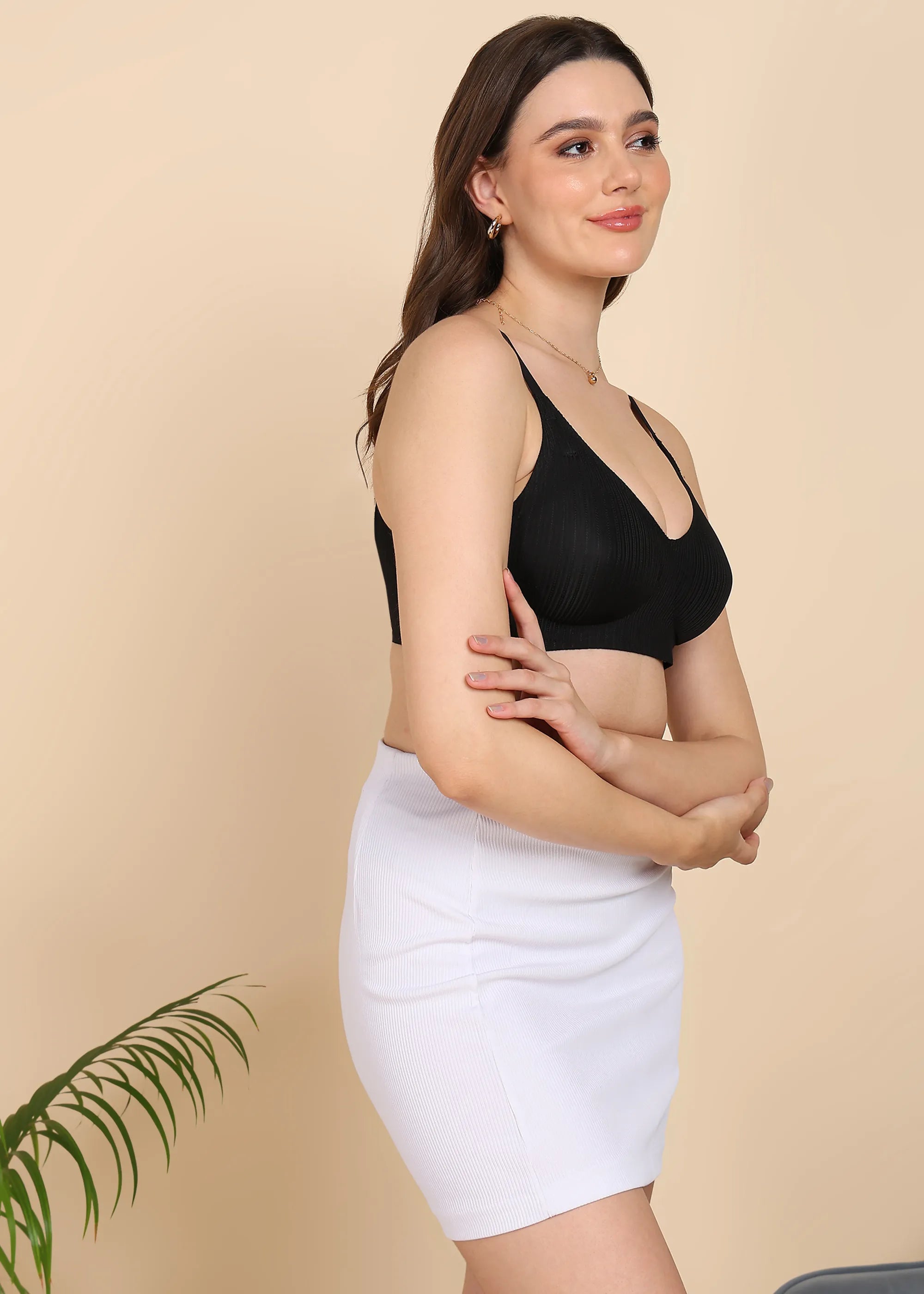 Invisi-Fit:- No Show Designer Fabric Seamless Bra (TW-SB-998)