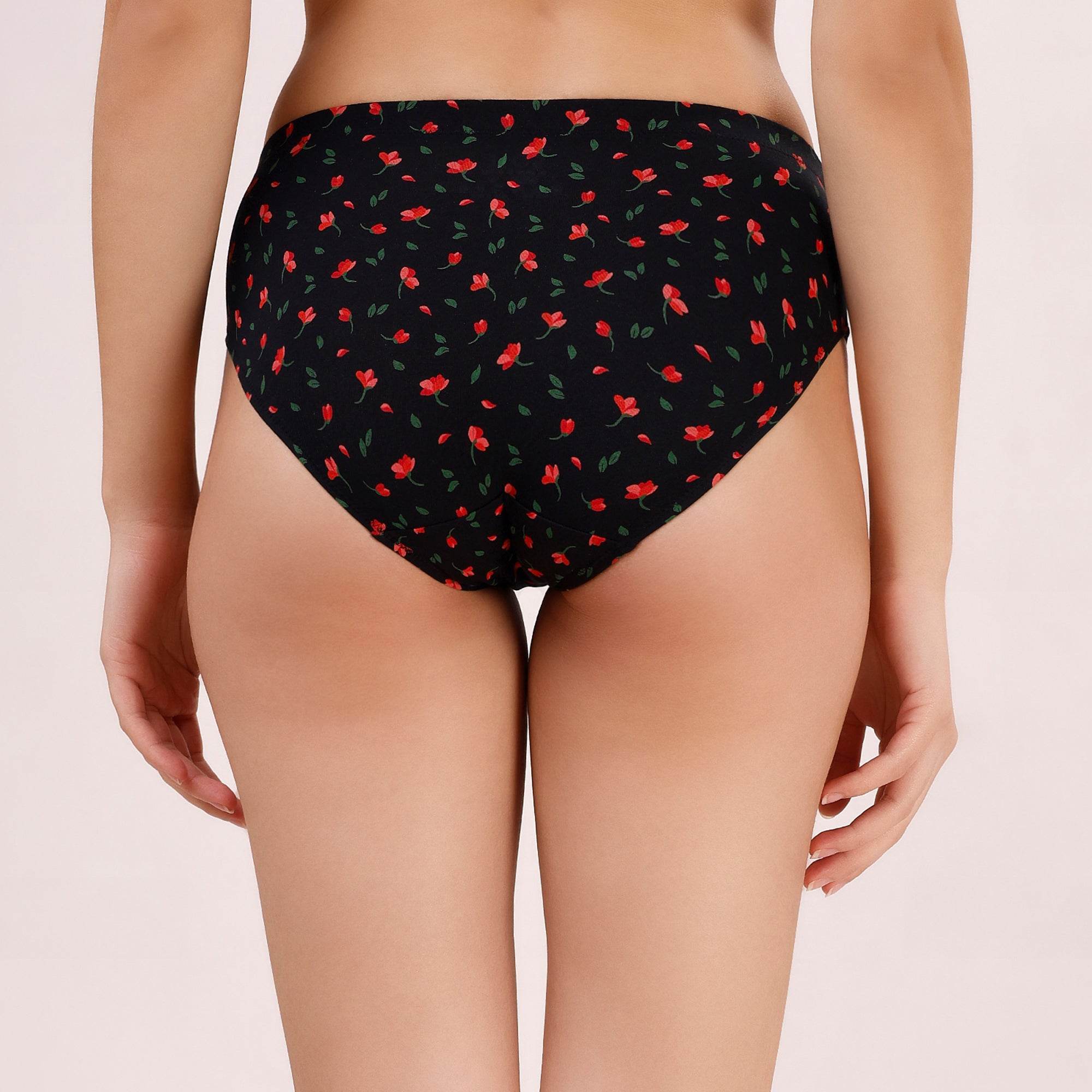 3-Pack High Rise Full Coverage Printed Stretch Cotton Hipster Panties - Ultimate Comfort & Style