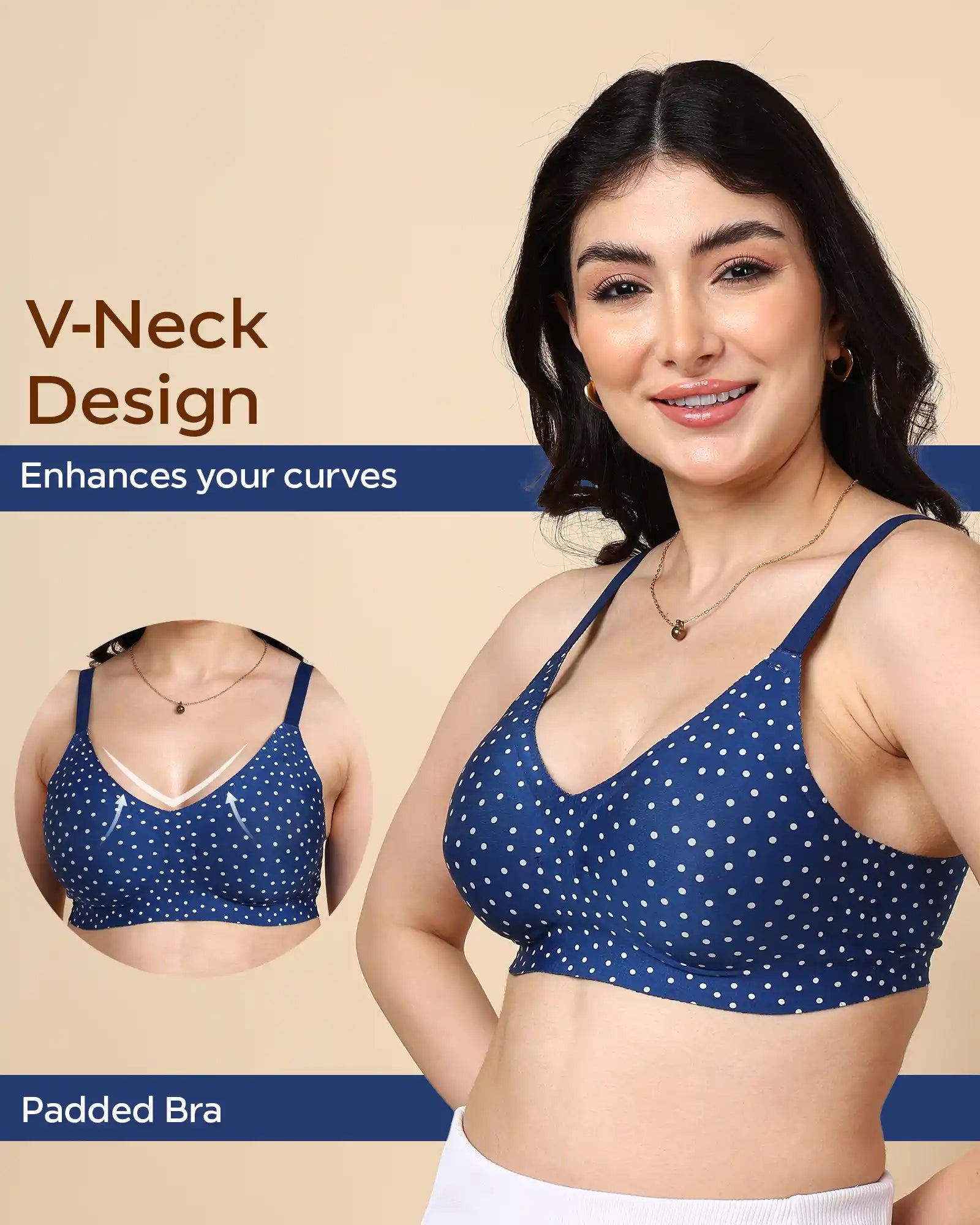 Tweens Invisi-Fit Cotton Feel Printed Bonded Seamless Bra(TW-SB-PRINTED )