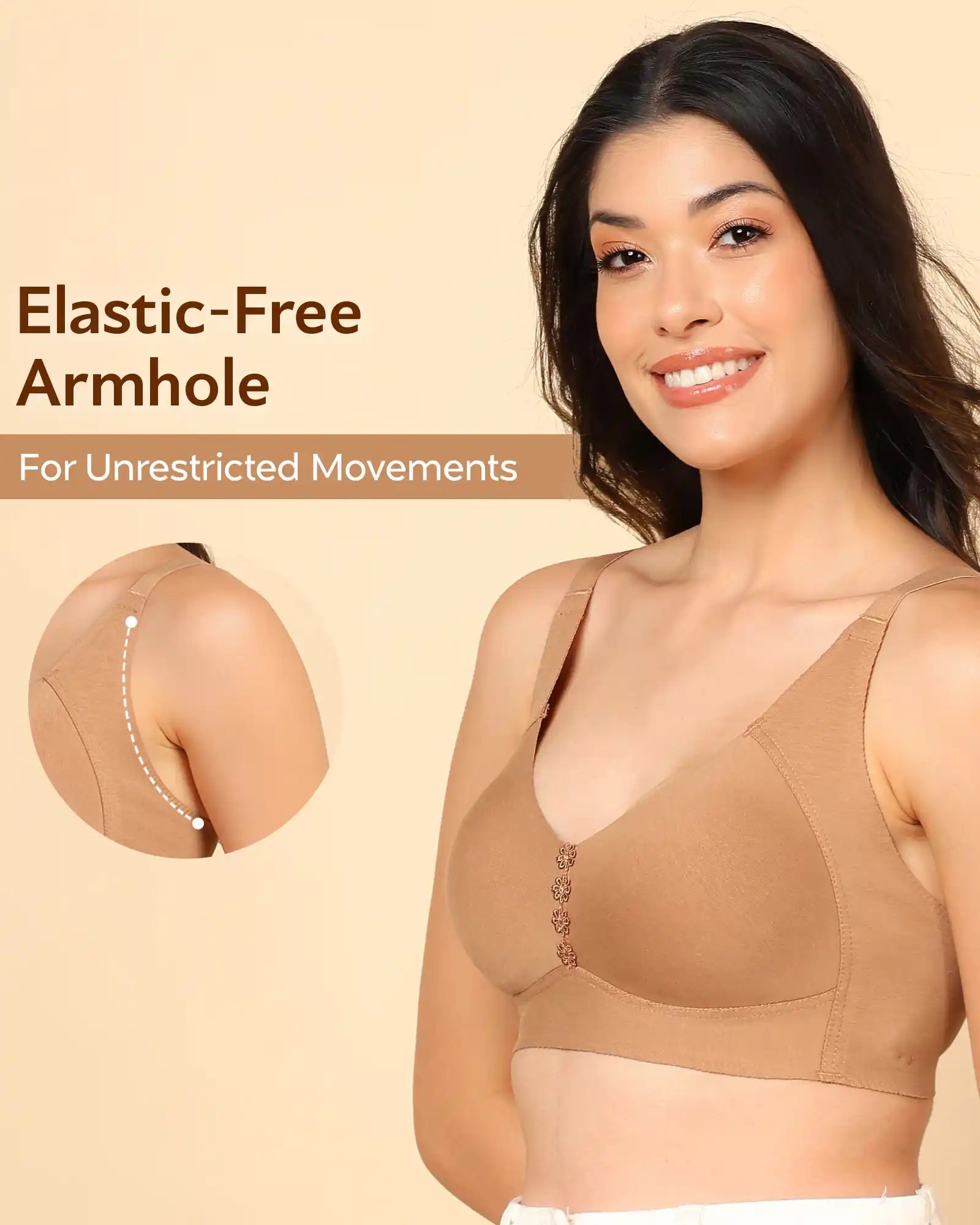 Tweens Invisi-Fit M-Frame Non-Padded Cotton Bonded Seamless Minimiser (TW-SB-9303)