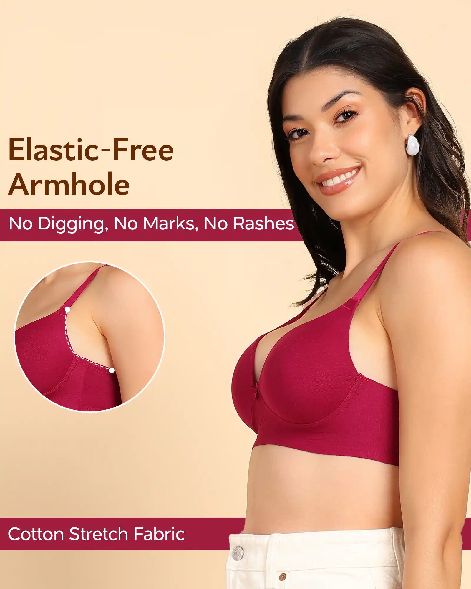 Tweens Invisi-Fit Cotton Bonded Seamless Maximiser Bra (TW-SB-97015)