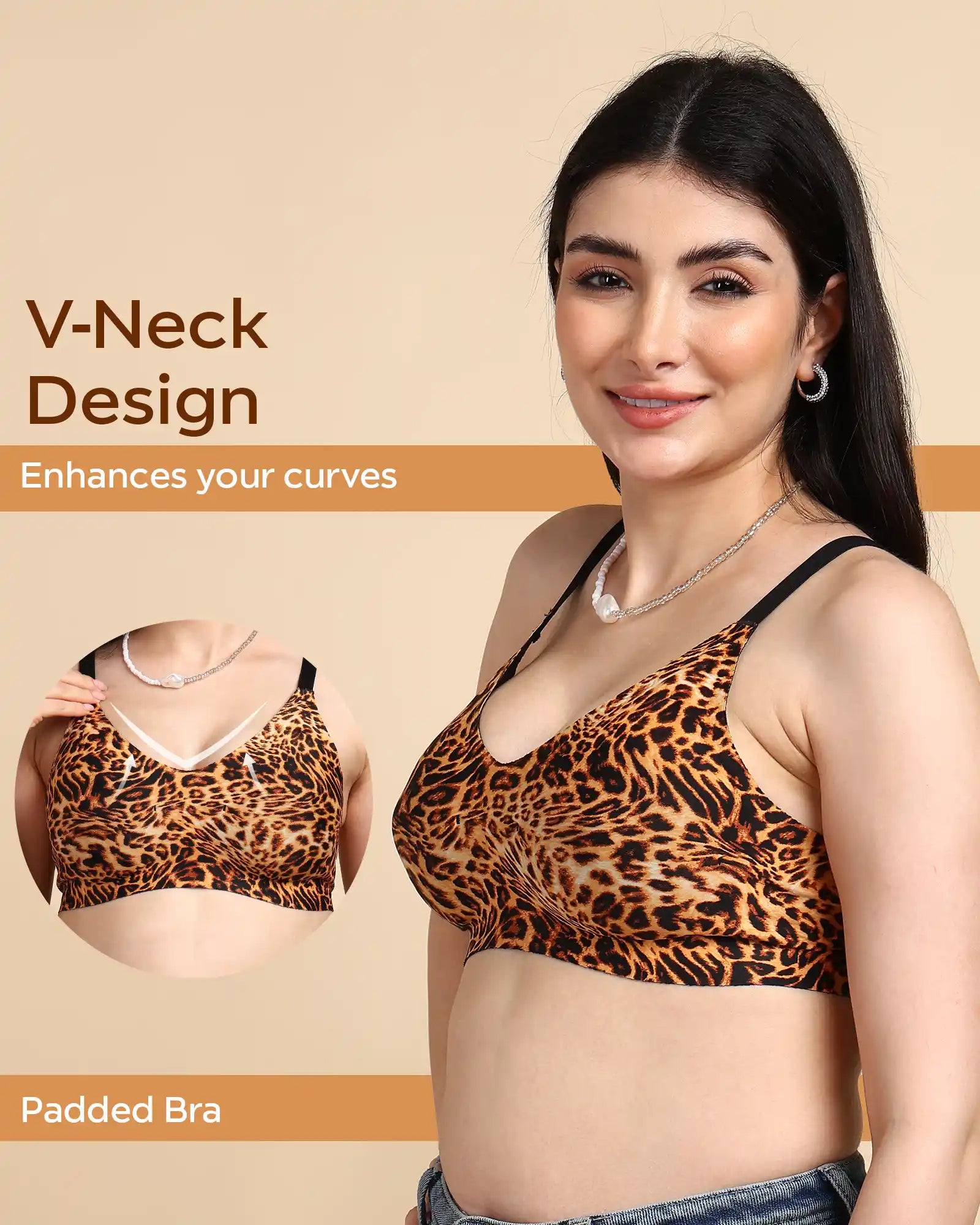 Tweens Invisi-Fit Cotton Feel Printed Bonded Seamless Bra(TW-SB-PRINTED )