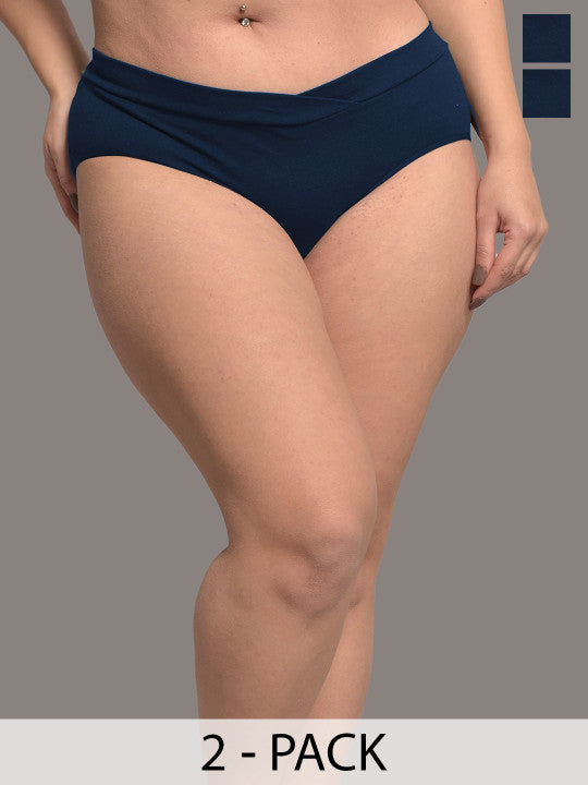 Inner Sense Plus Size Pack Of 2 Cotton Maternity Briefs