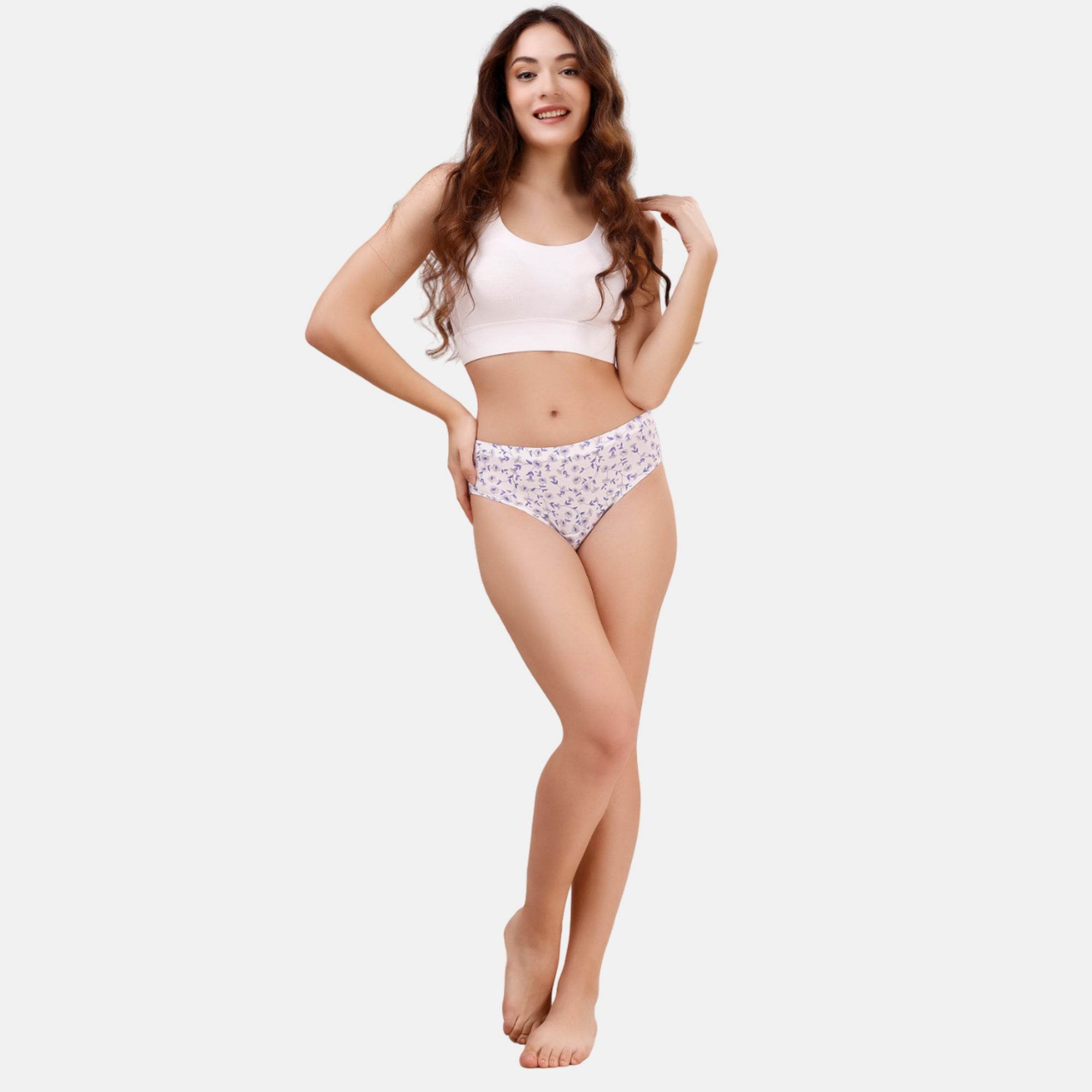 Comfortable & Stylish High-Rise Printed Cotton Hipster Panties (Pack of 3) - Full Coverage & Soft Waistband